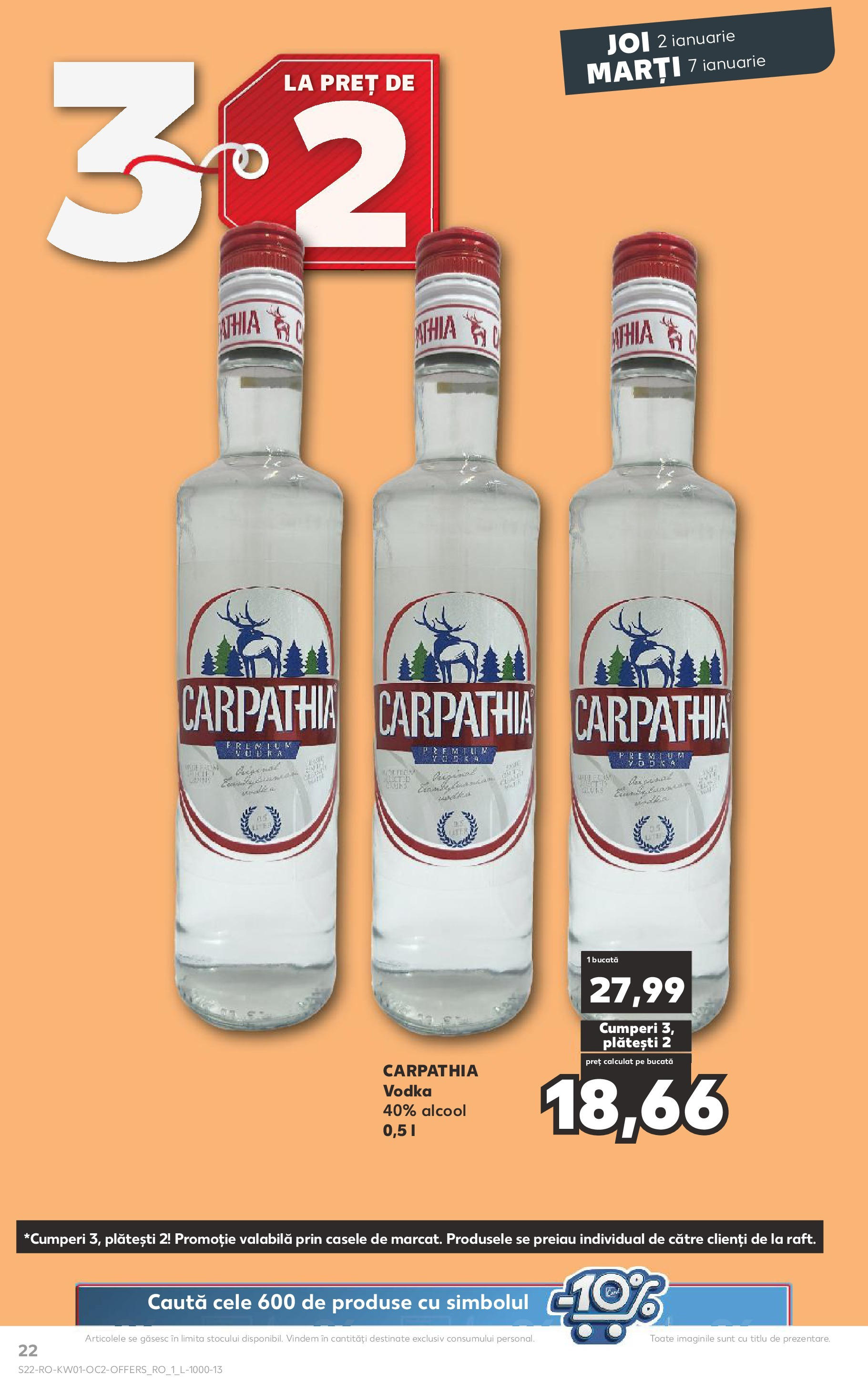 Catalog Kaufland - Bucureşti 02.01.2025 - Revista si Oferta | Pagină: 22 | Produse: Vodka