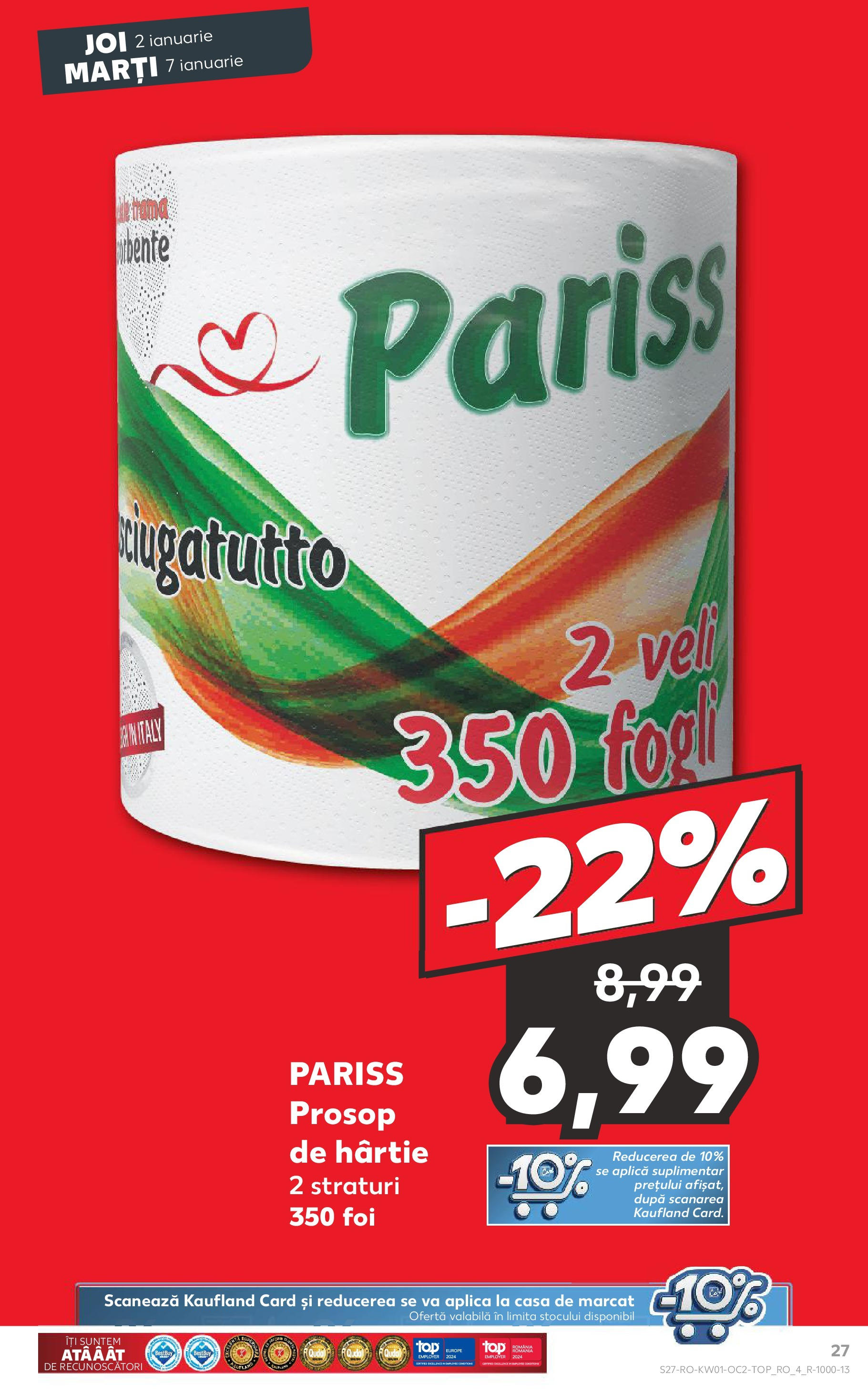 Catalog Kaufland - Bucureşti 02.01.2025 - Revista si Oferta | Pagină: 27