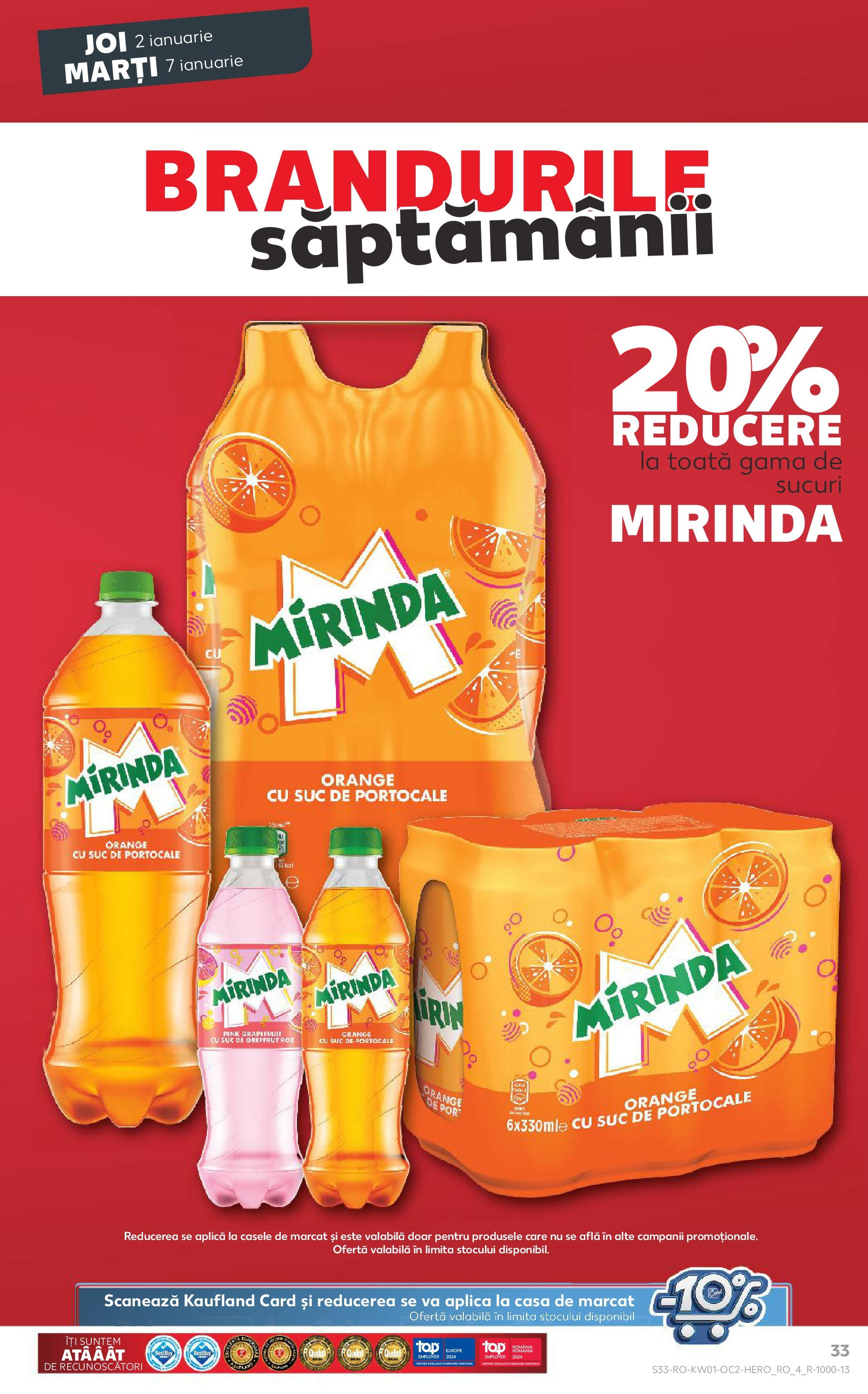 Catalog Kaufland - Bucureşti 02.01.2025 - Revista si Oferta | Pagină: 33 | Produse: Suc, Portocale, Grepfrut