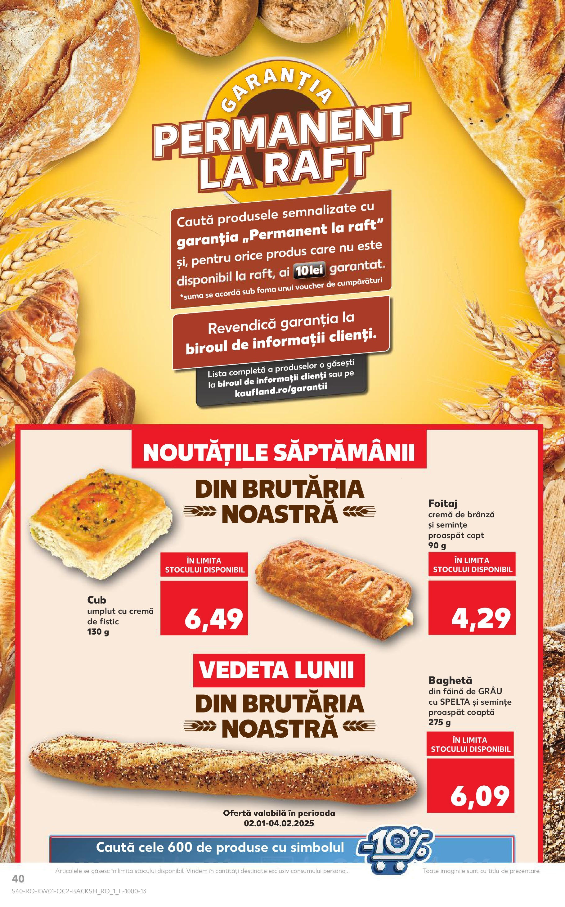 Catalog Kaufland - Bucureşti 02.01.2025 - Revista si Oferta | Pagină: 40 | Produse: Semințe, Făină, Fistic, Cremă de brânză