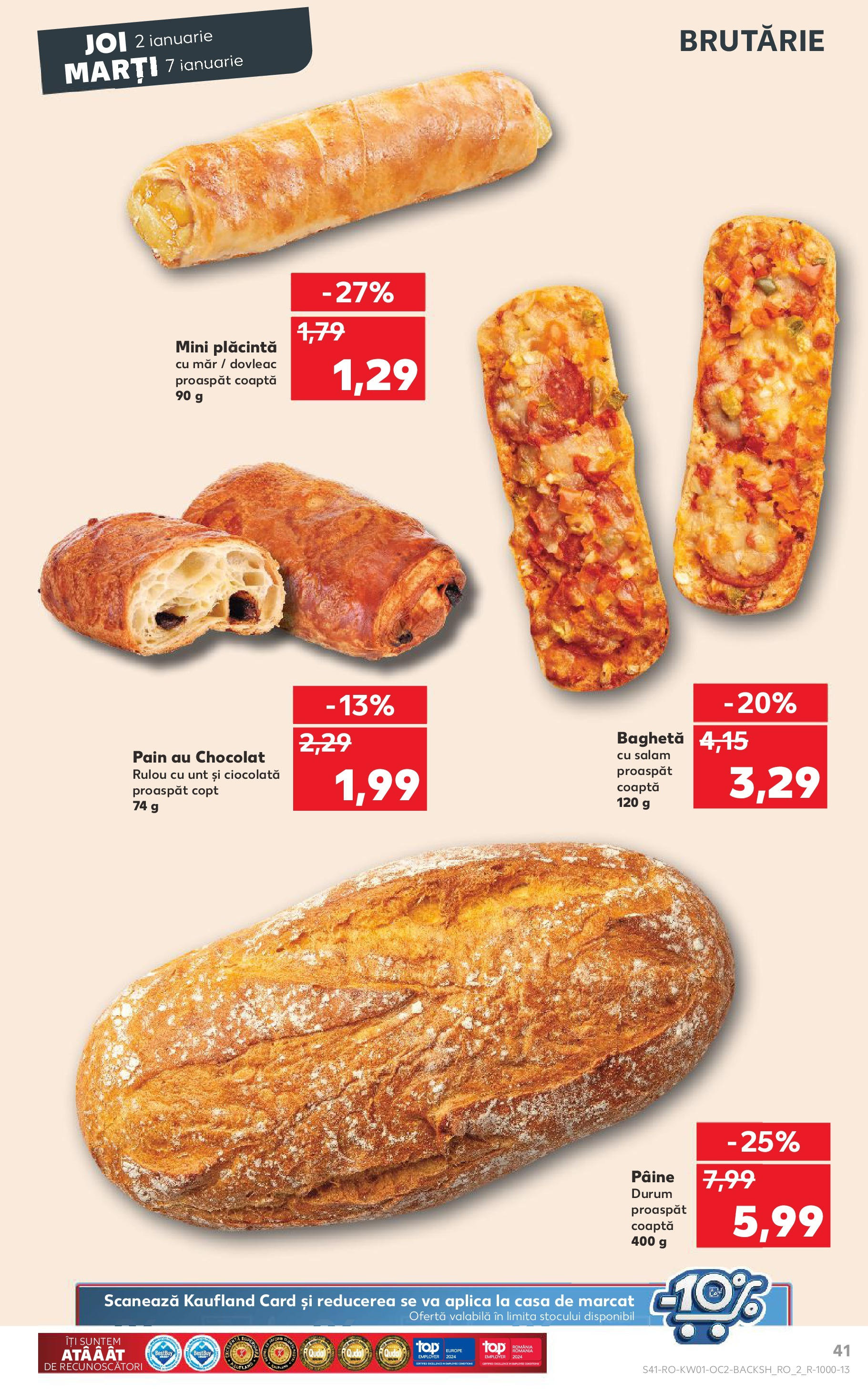 Catalog Kaufland - Bucureşti 02.01.2025 - Revista si Oferta | Pagină: 41 | Produse: Dovleac, Unt, Pâine, Ciocolată