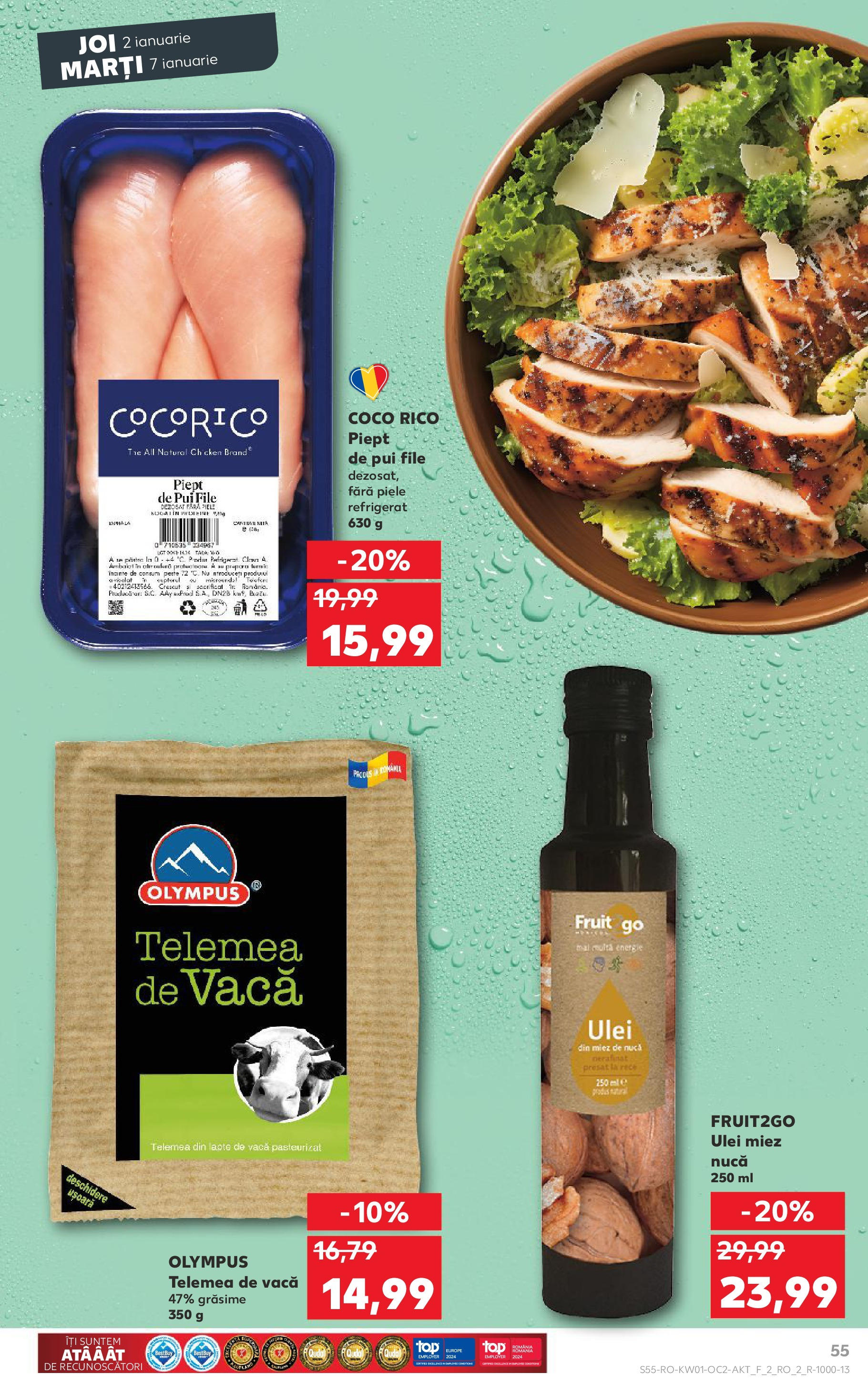 Catalog Kaufland - Bucureşti 02.01.2025 - Revista si Oferta | Pagină: 55 | Produse: Lapte, Ulei