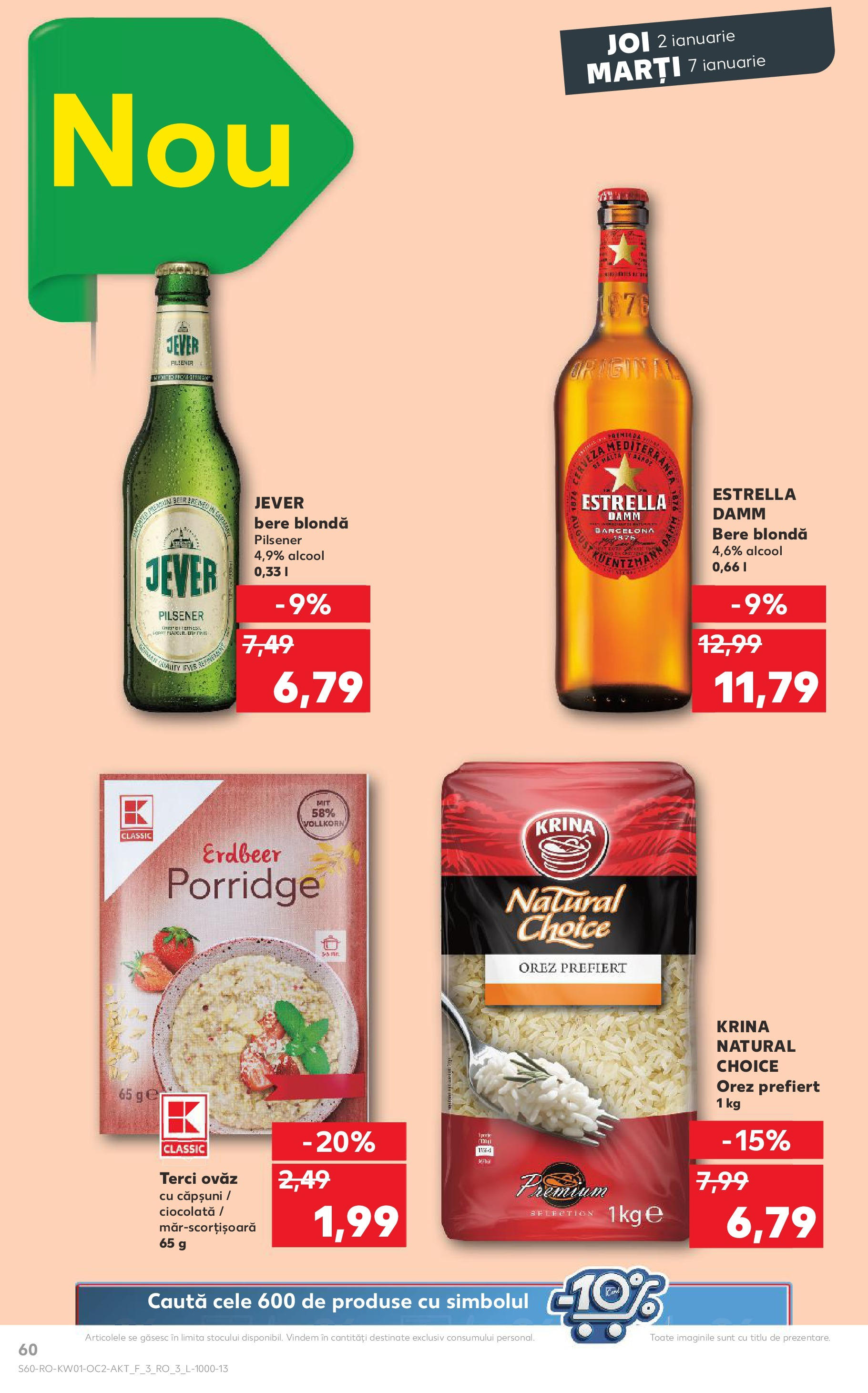 Catalog Kaufland - Bucureşti 02.01.2025 - Revista si Oferta | Pagină: 60 | Produse: Ciocolată, Bere, Orez, Căpșuni