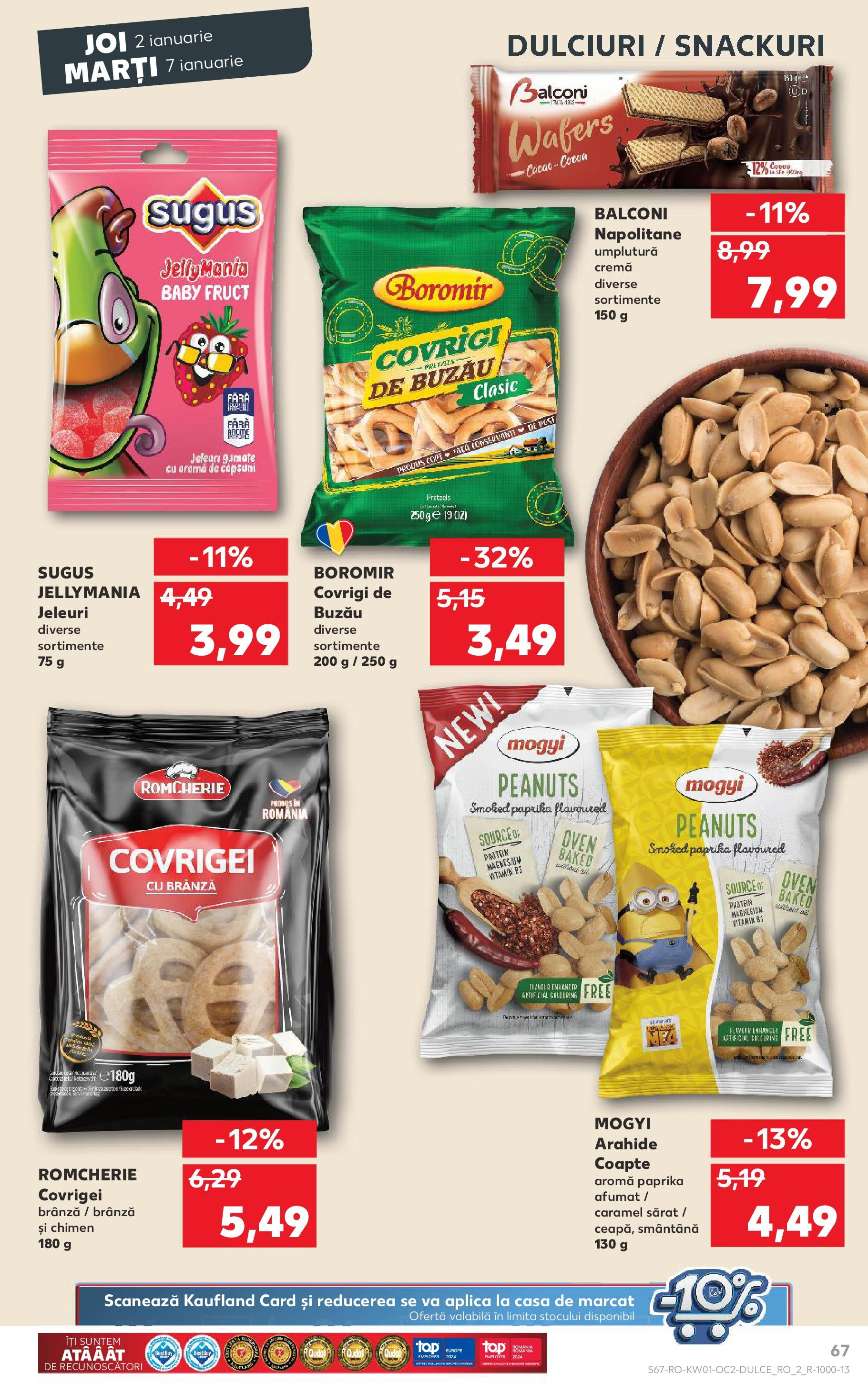 Catalog Kaufland - Bucureşti 02.01.2025 - Revista si Oferta | Pagină: 67 | Produse: Napolitane, Cremă, Căpșuni, Jeleuri