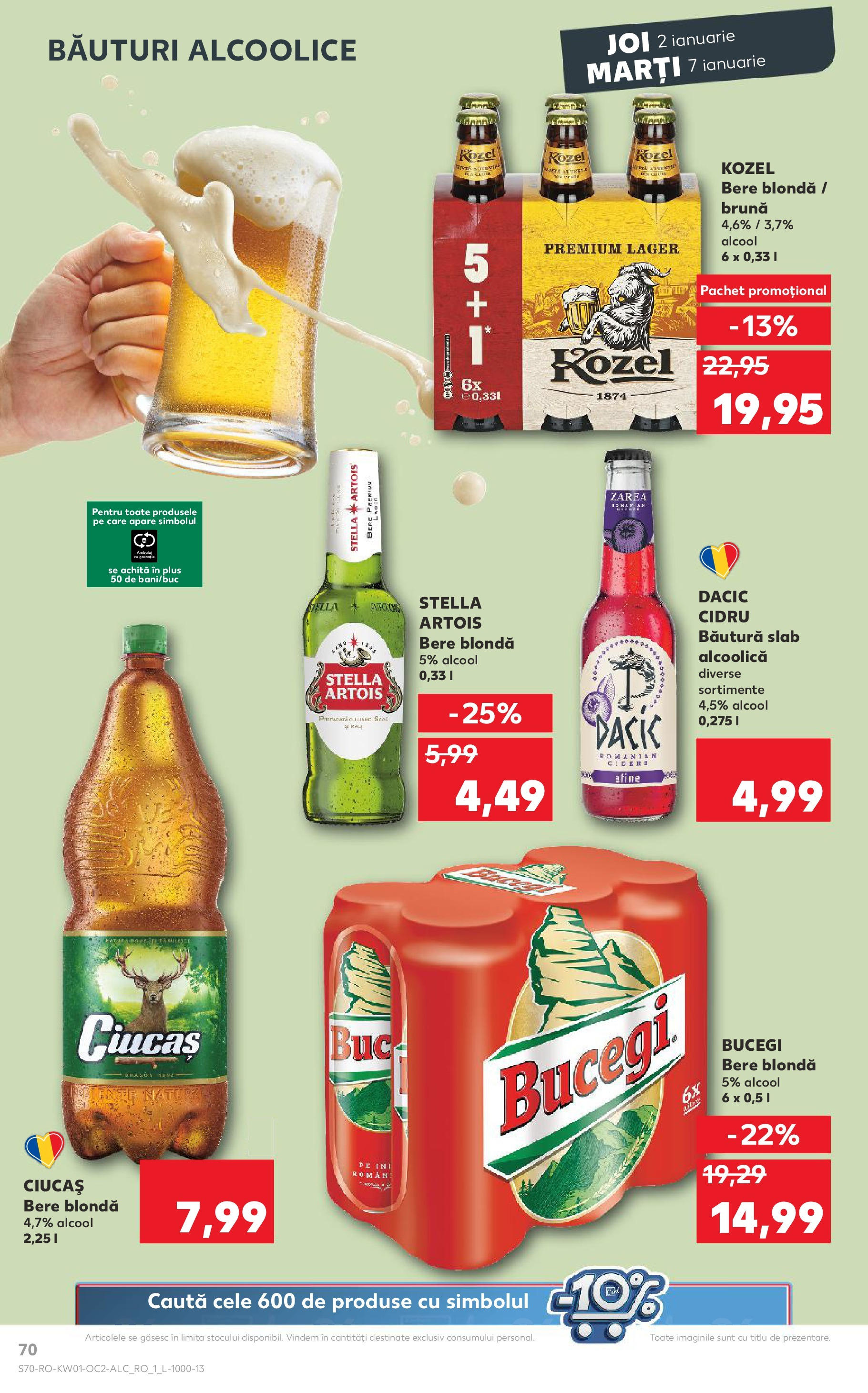 Catalog Kaufland - Bucureşti 02.01.2025 - Revista si Oferta | Pagină: 70 | Produse: Afine, Bere