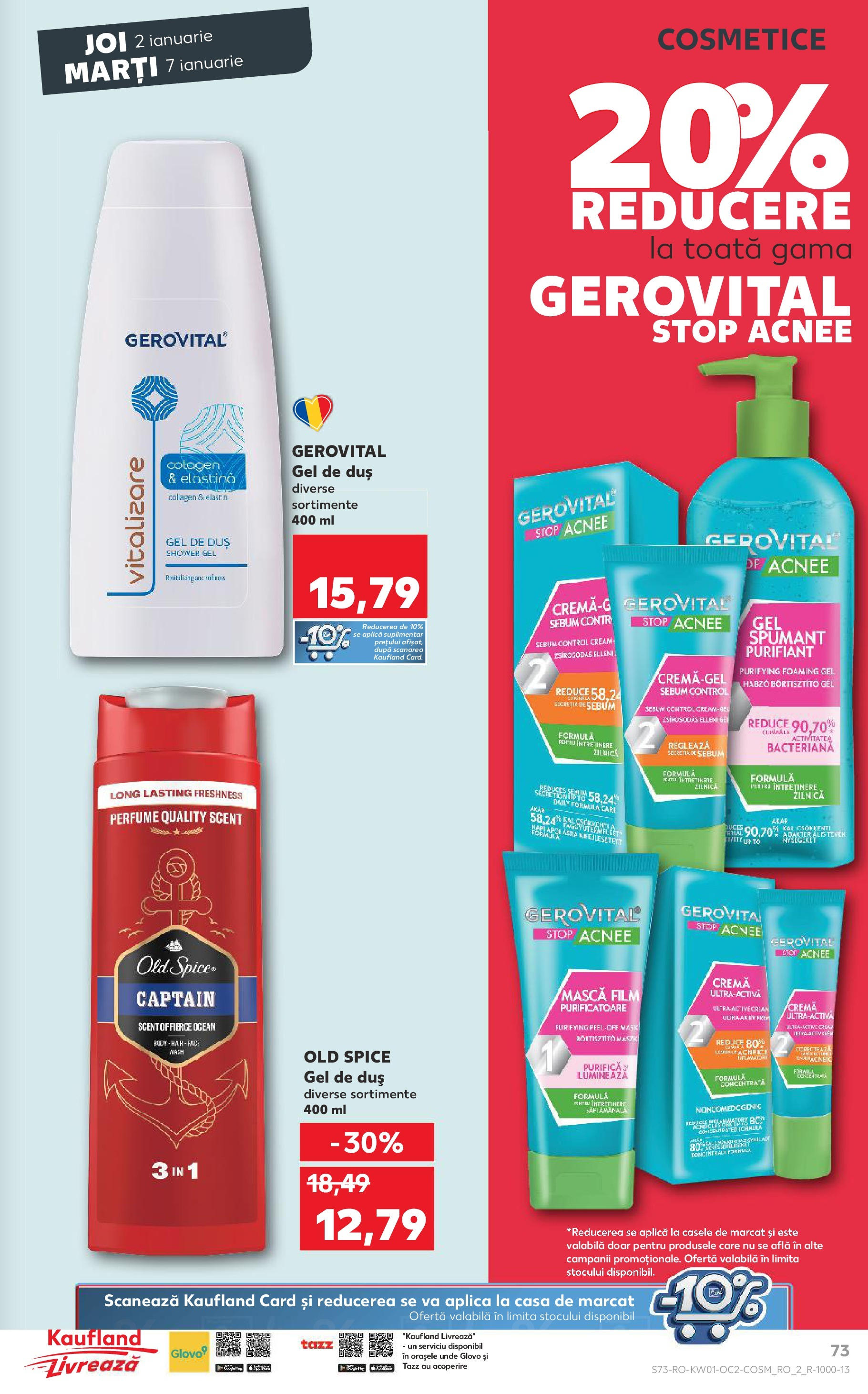 Catalog Kaufland - Bucureşti 02.01.2025 - Revista si Oferta | Pagină: 73 | Produse: Șal, Duș, Cremă, Gel de duș