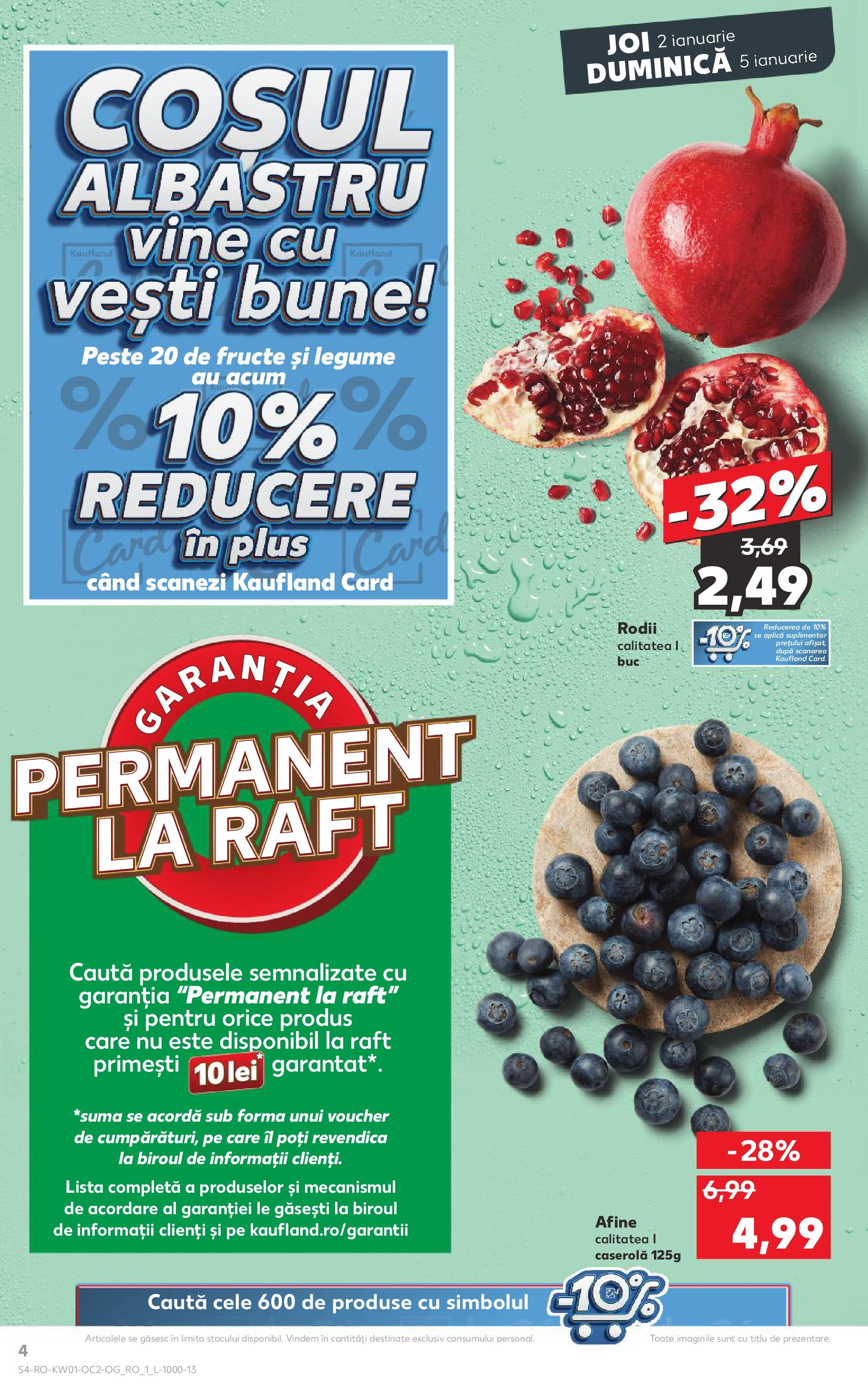 Catalog Kaufland - Bucureşti 02.01.2025 - Revista si Oferta | Pagină: 4 | Produse: Raft, Pește, Legume, Fructe