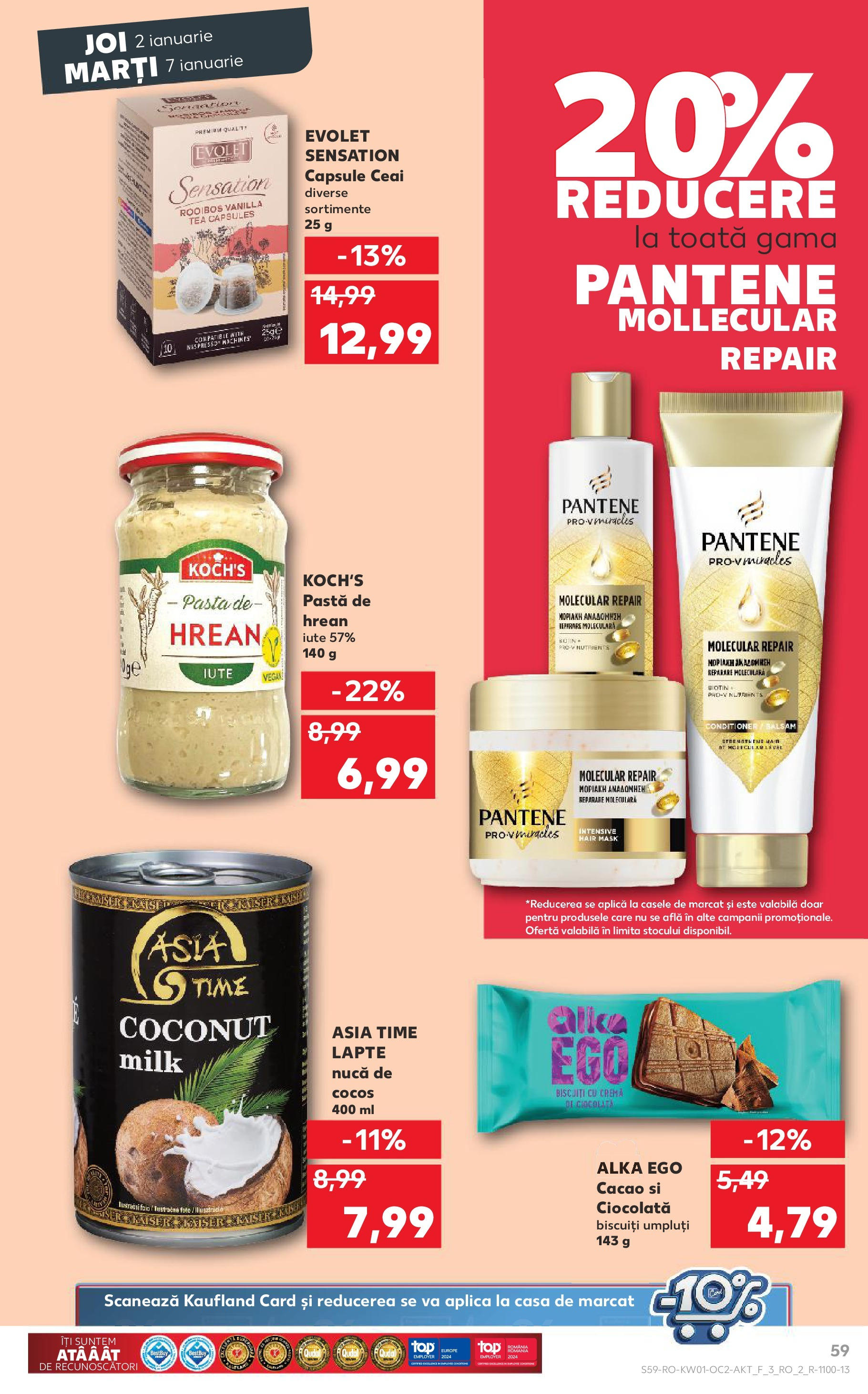 Catalog Kaufland - Sibiu 02.01.2025 - Revista si Oferta | Pagină: 59 | Produse: Cremă, Ciocolată, Ceai, Biscuiți