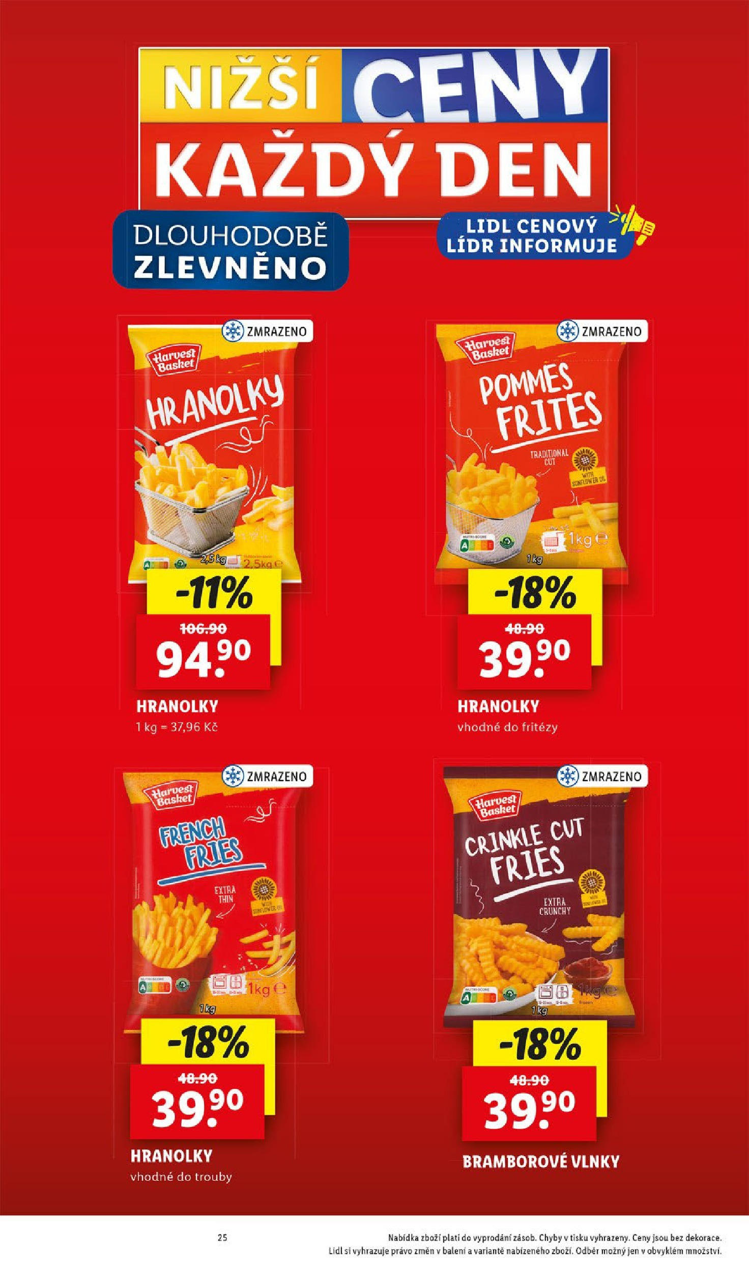 Lidl leták od 02.01.2025 - Nový akční leták | Strana: 10 | Produkty: Hranolky