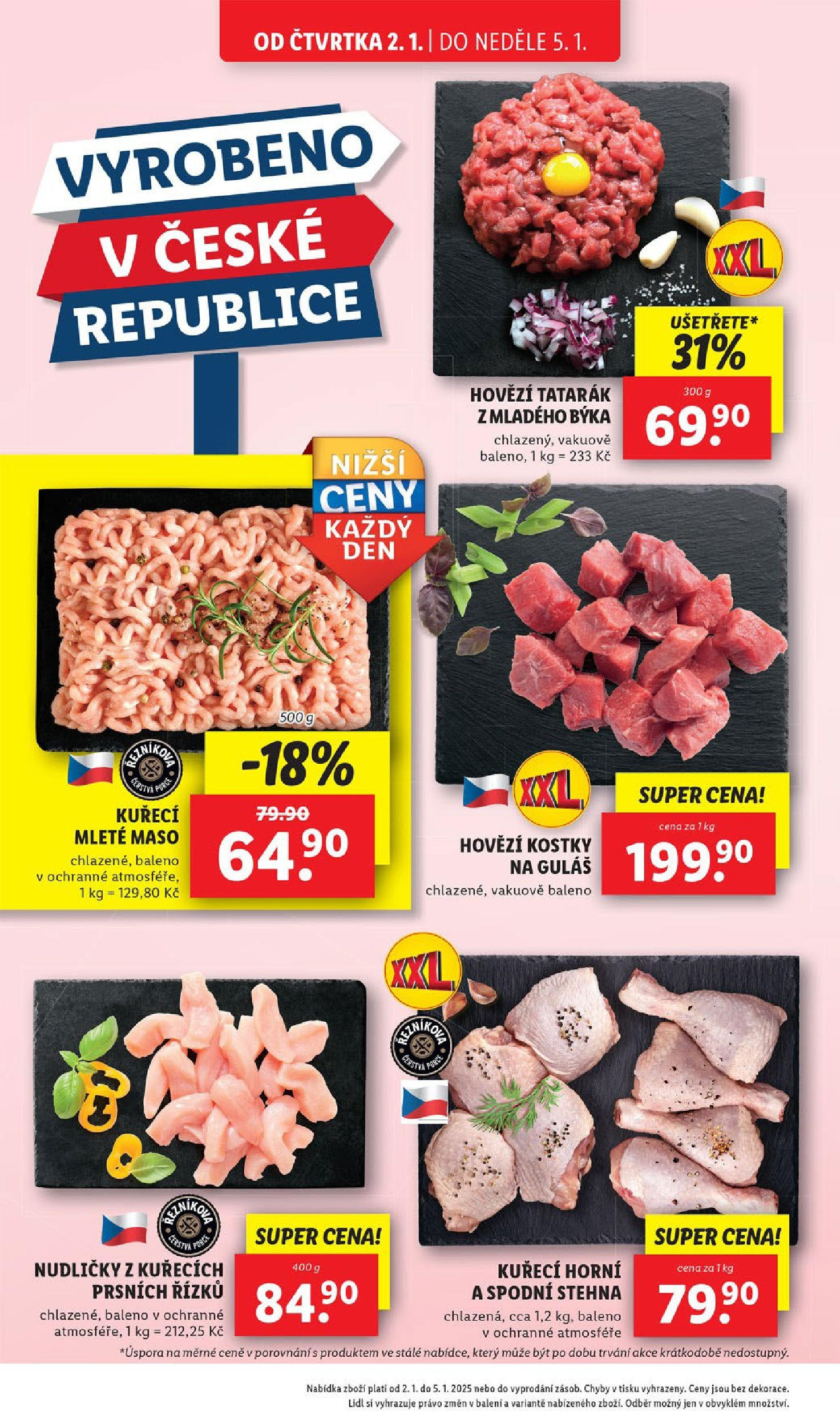 Lidl leták od 02.01.2025 - Nový akční leták | Strana: 16 | Produkty: Hovězí, Mleté maso, Hovězí tatarák, Tatarák