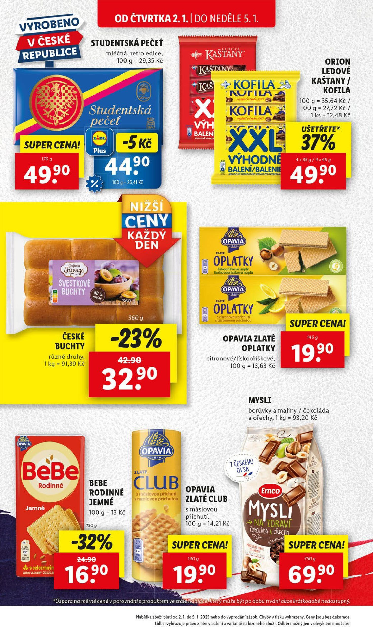 Lidl leták od 02.01.2025 - Nový akční leták | Strana: 22 | Produkty: Čokoláda, Borůvky, Maliny, Kofila