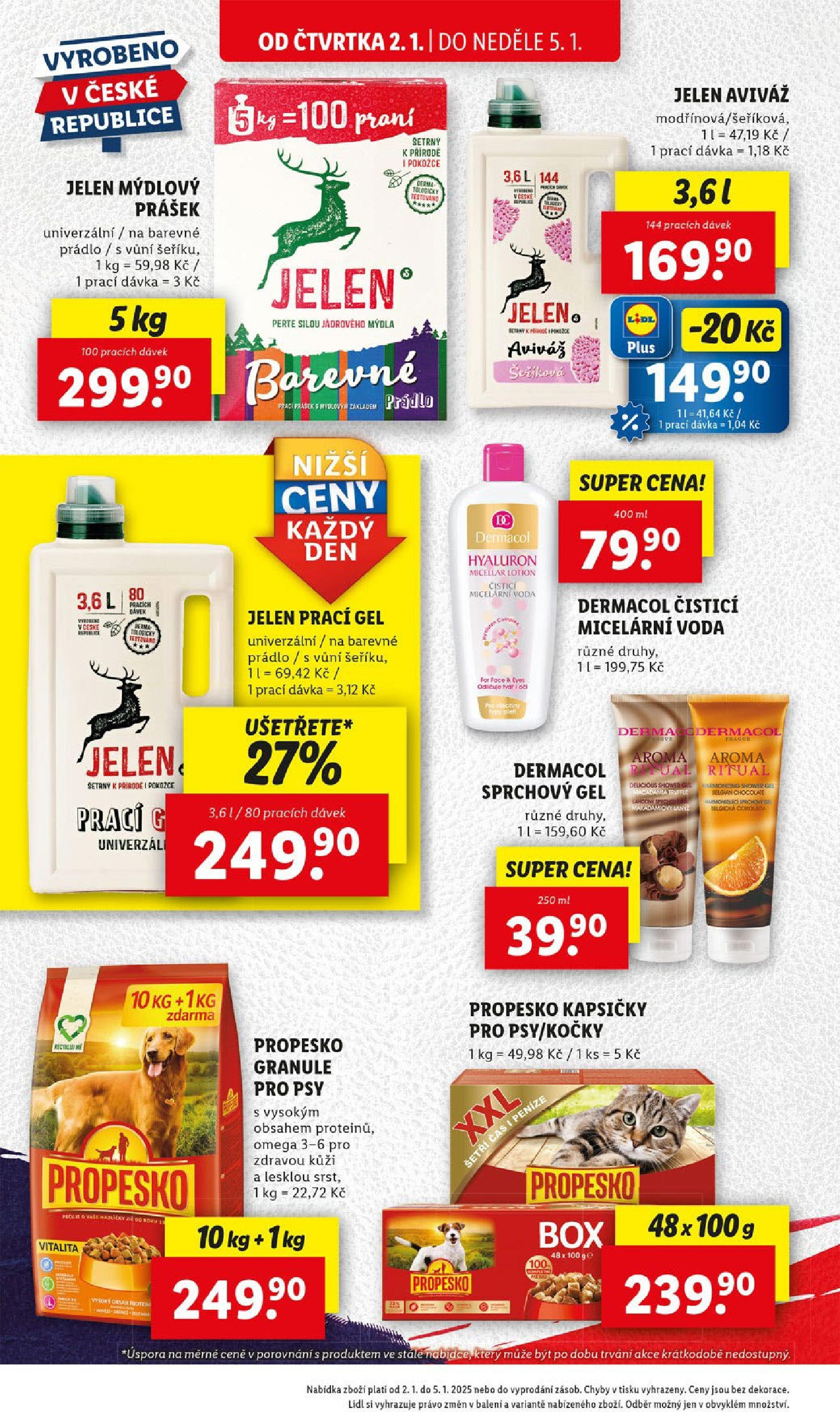 Lidl leták od 02.01.2025 - Nový akční leták | Strana: 26 | Produkty: Sprchový gel, Aviváž, Propesko, Protein