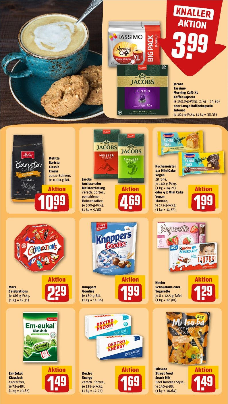 Rewe - Berlin / Mitte, Friedrichstraße 1 (ab 30.12.2024) zum Blättern » Angebote | Seite: 21 | Produkte: Celebrations, Mars, Knoppers, Tassimo