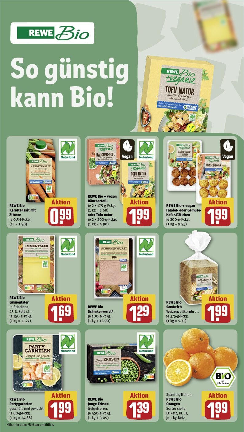 Rewe - Berlin / Mitte, Friedrichstraße 1 (ab 30.12.2024) zum Blättern » Angebote | Seite: 22 | Produkte: Orangen, Garnelen, Gemüse, Erbsen