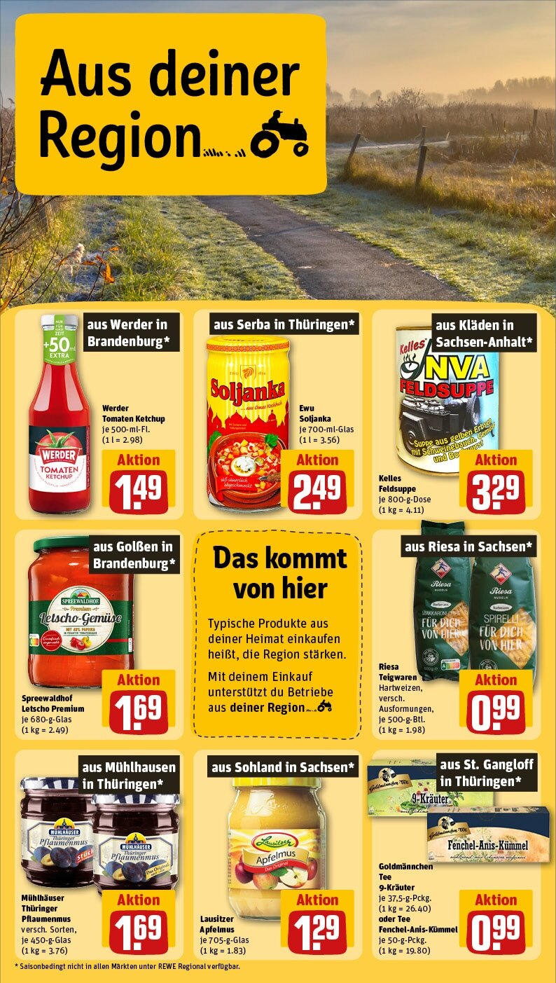 Rewe - Berlin / Mitte, Friedrichstraße 1 (ab 30.12.2024) zum Blättern » Angebote | Seite: 24 | Produkte: Tomaten, Tee, Ketchup, Erbsen