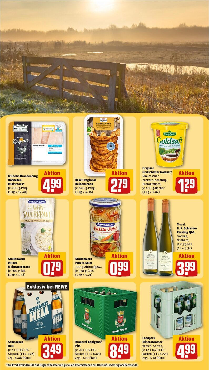 Rewe - Wassenberg, Brabanter Str. 50 (ab 30.12.2024) zum Blättern » Angebote | Seite: 23 | Produkte: Hahnchen, Pils, Mineralwasser, Wein