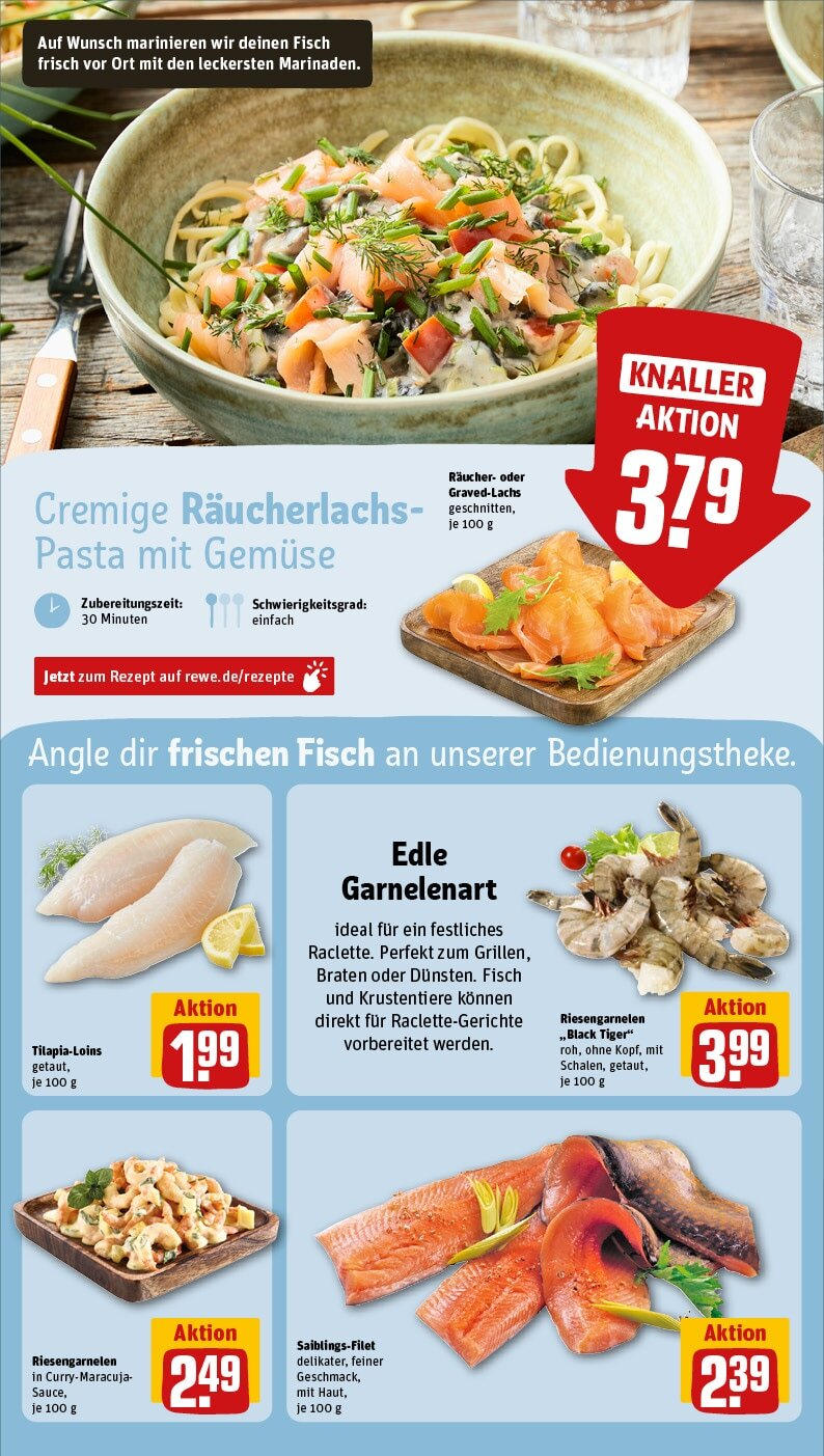 Rewe - Berlin / Mitte, Friedrichstraße 1 (ab 30.12.2024) zum Blättern » Angebote | Seite: 35 | Produkte: Fisch, Räucherlachs, Gemüse, Pasta