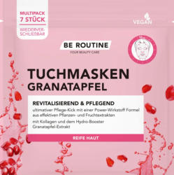 BE ROUTINE Tuchmasken Granatapfel Multipack