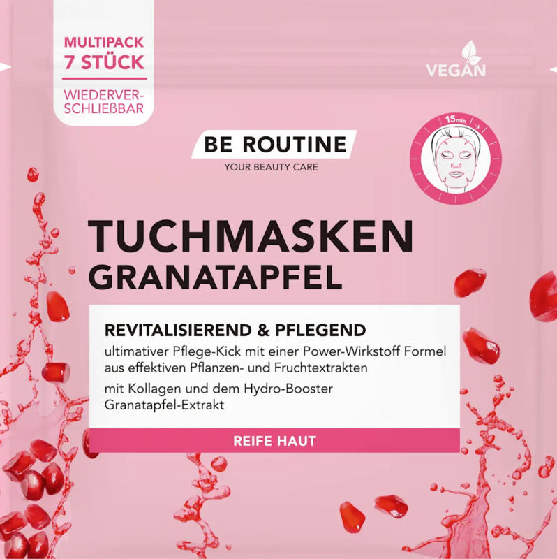 be routine Tuchmasken Granatapfel Multipack