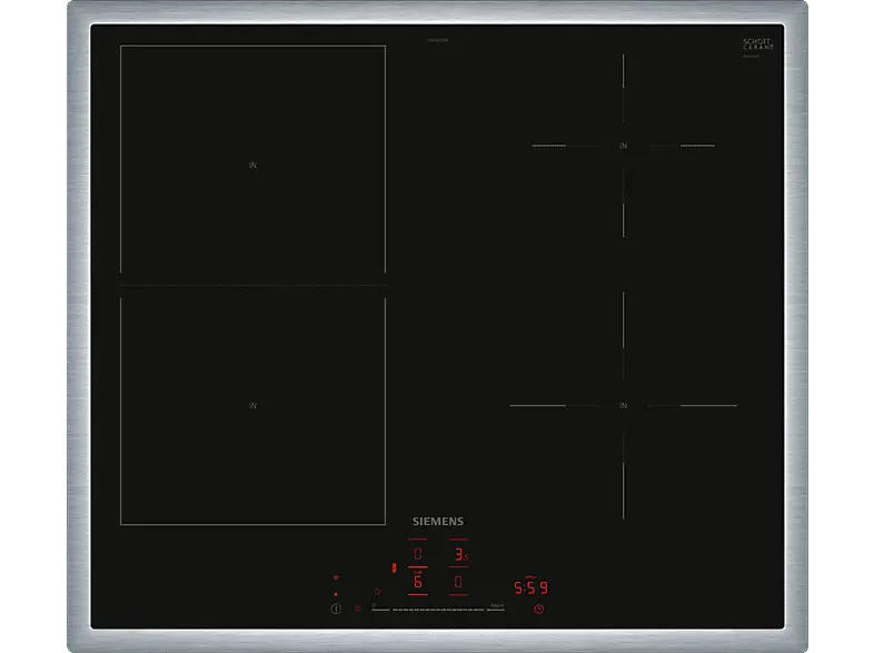 Siemens ED64RHSB1E Induktionskochfeld (583 mm breit, 4 Kochfelder, Glaskeramik, Autarkes Kochfeld)
