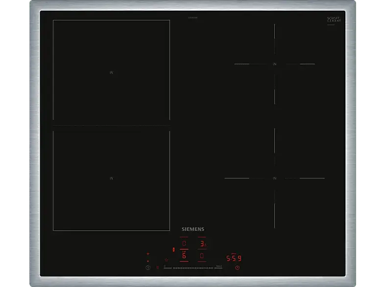 Siemens ED64RHSB1E Induktionskochfeld (583 mm breit, 4 Kochfelder, Glaskeramik, Autarkes Kochfeld)