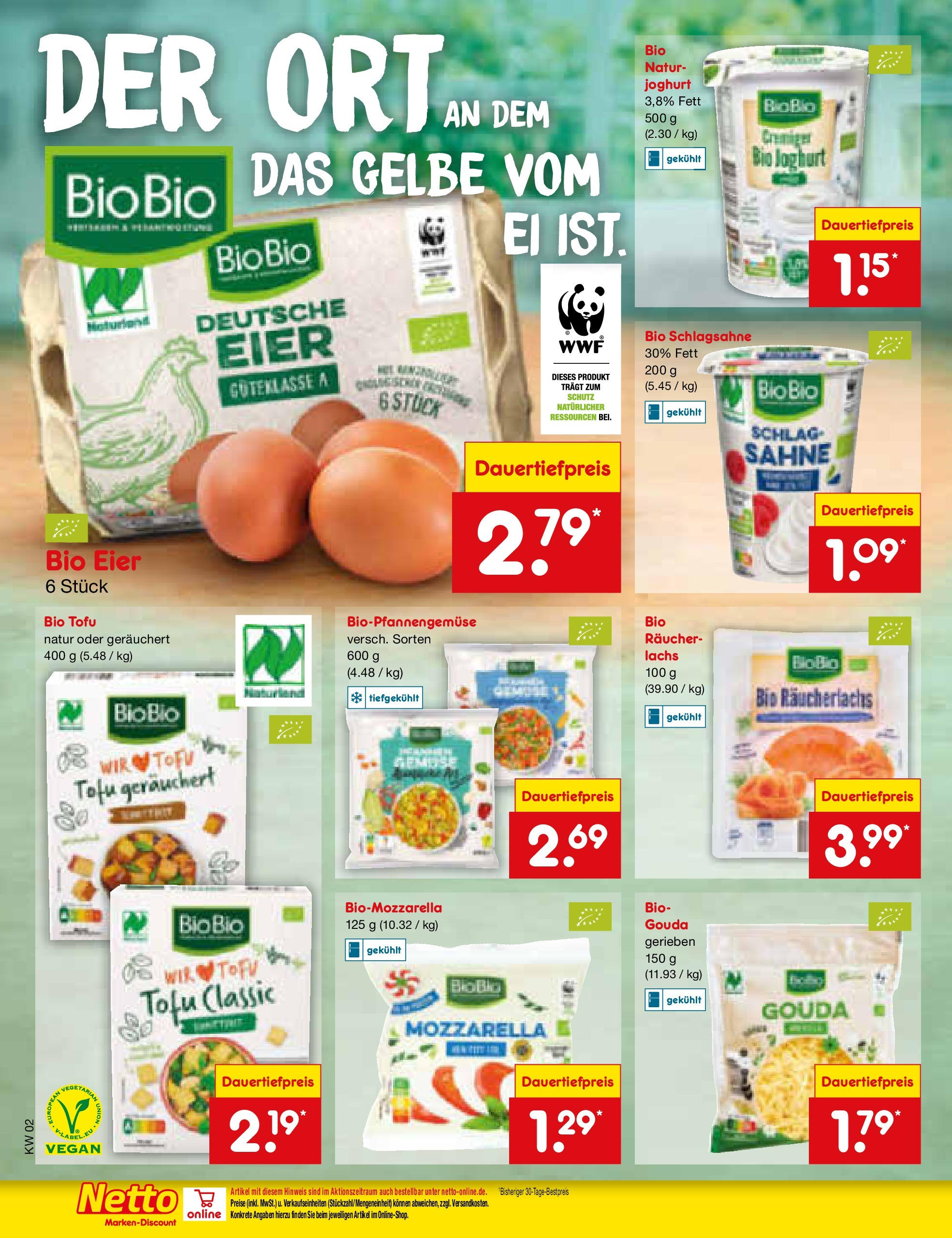 Netto Marken-Discount - Berlin, Corinthstraße 32 (ab 06.01.2025) » Angebote | Seite: 18 | Produkte: Schlagsahne, Joghurt, Eier, Gouda