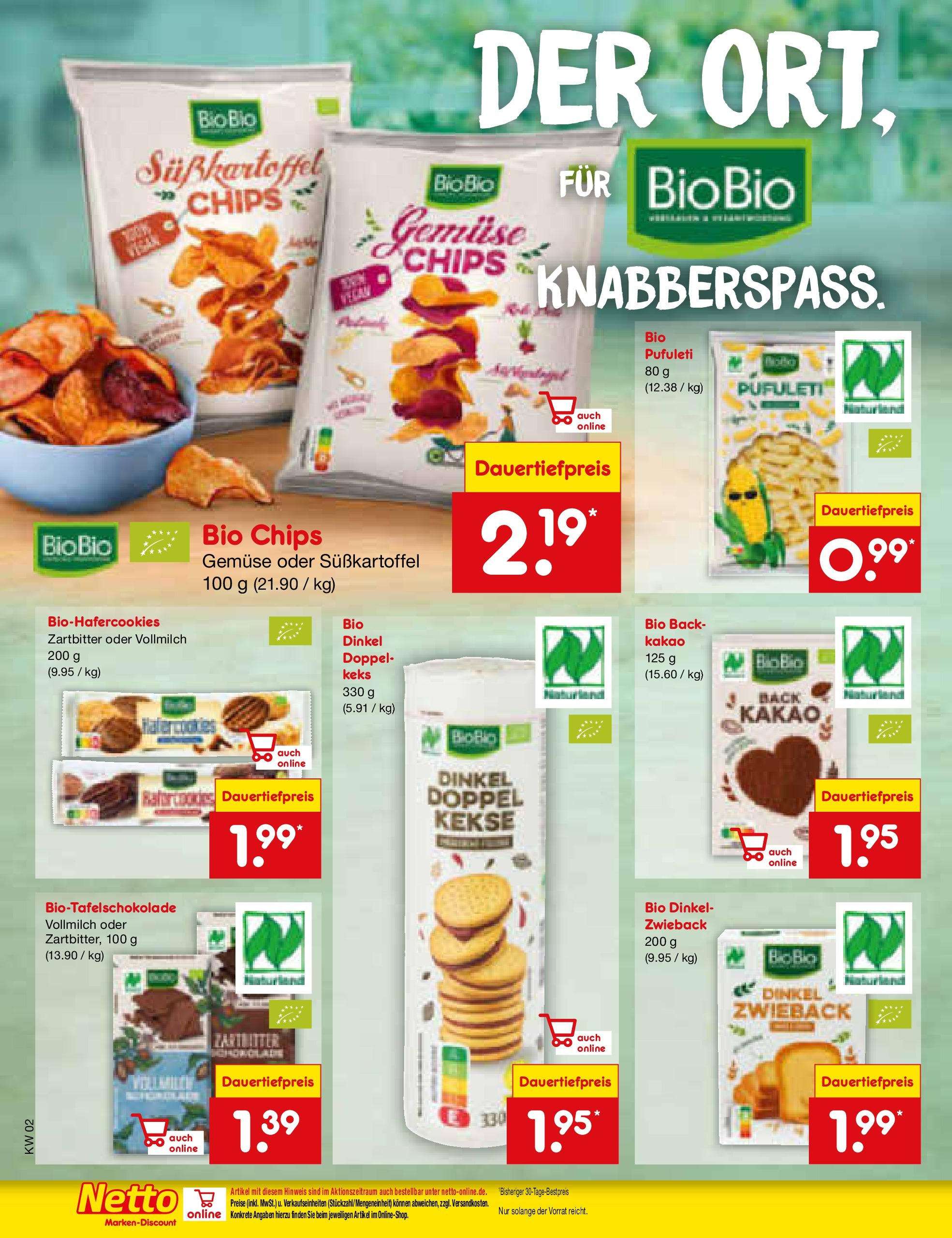 Netto Marken-Discount - Berlin, Corinthstraße 32 (ab 06.01.2025) » Angebote | Seite: 20 | Produkte: Gemüse, Chips, Kekse