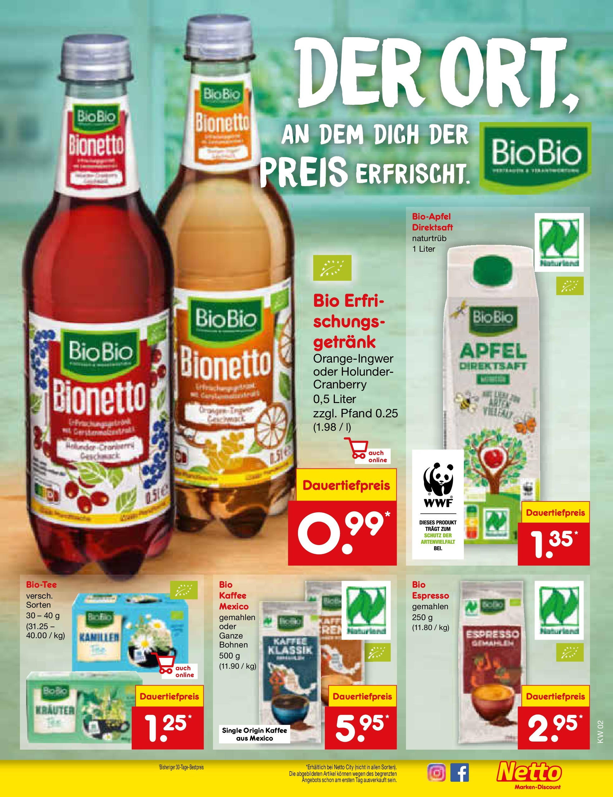 Netto Marken-Discount - Berlin, Corinthstraße 32 (ab 06.01.2025) » Angebote | Seite: 21 | Produkte: Kaffee, Äpfel