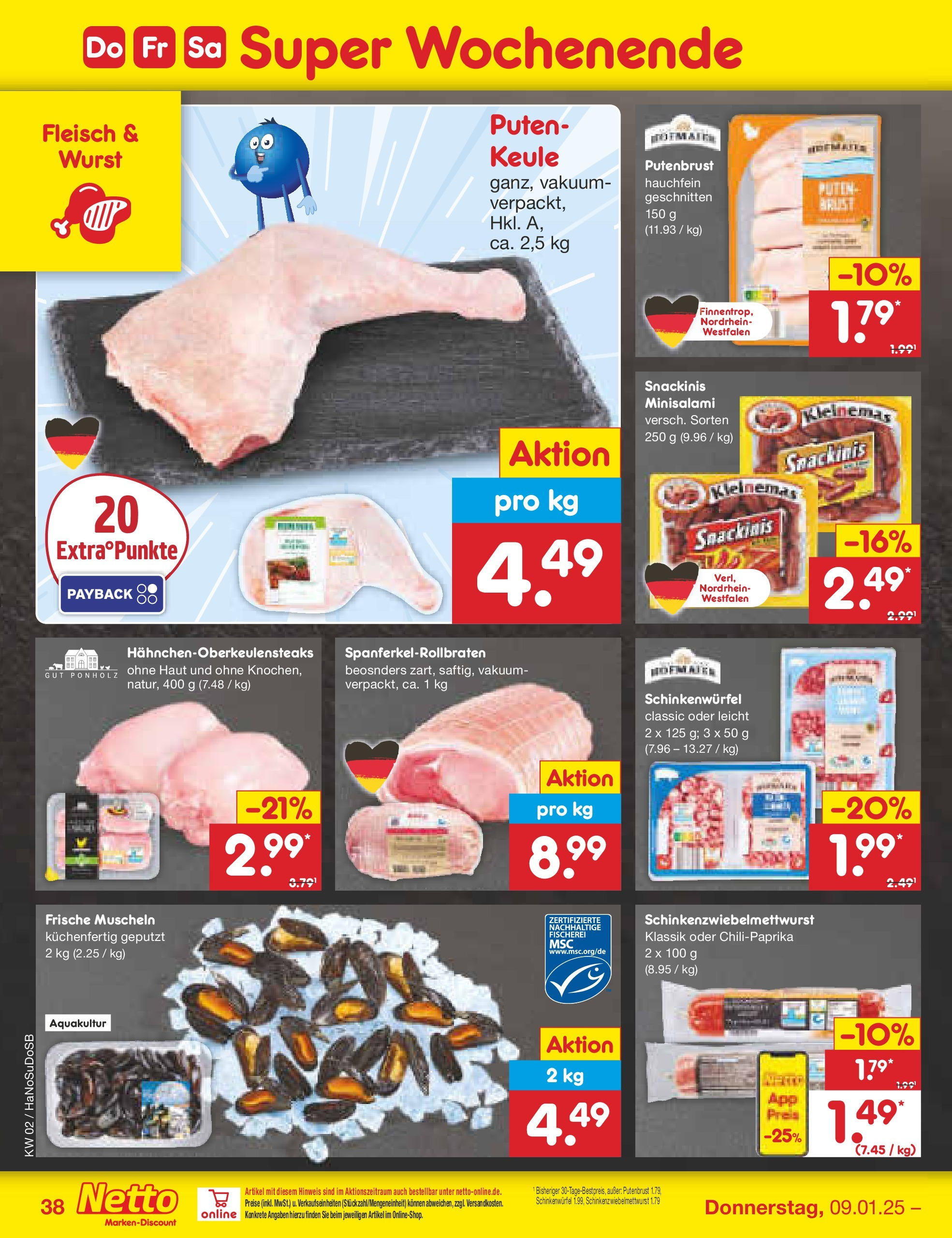 Netto Marken-Discount - Netto: Getränkeangebote (ab 06.01.2025) » Angebote | Seite: 54 | Produkte: Wurst, Fleisch