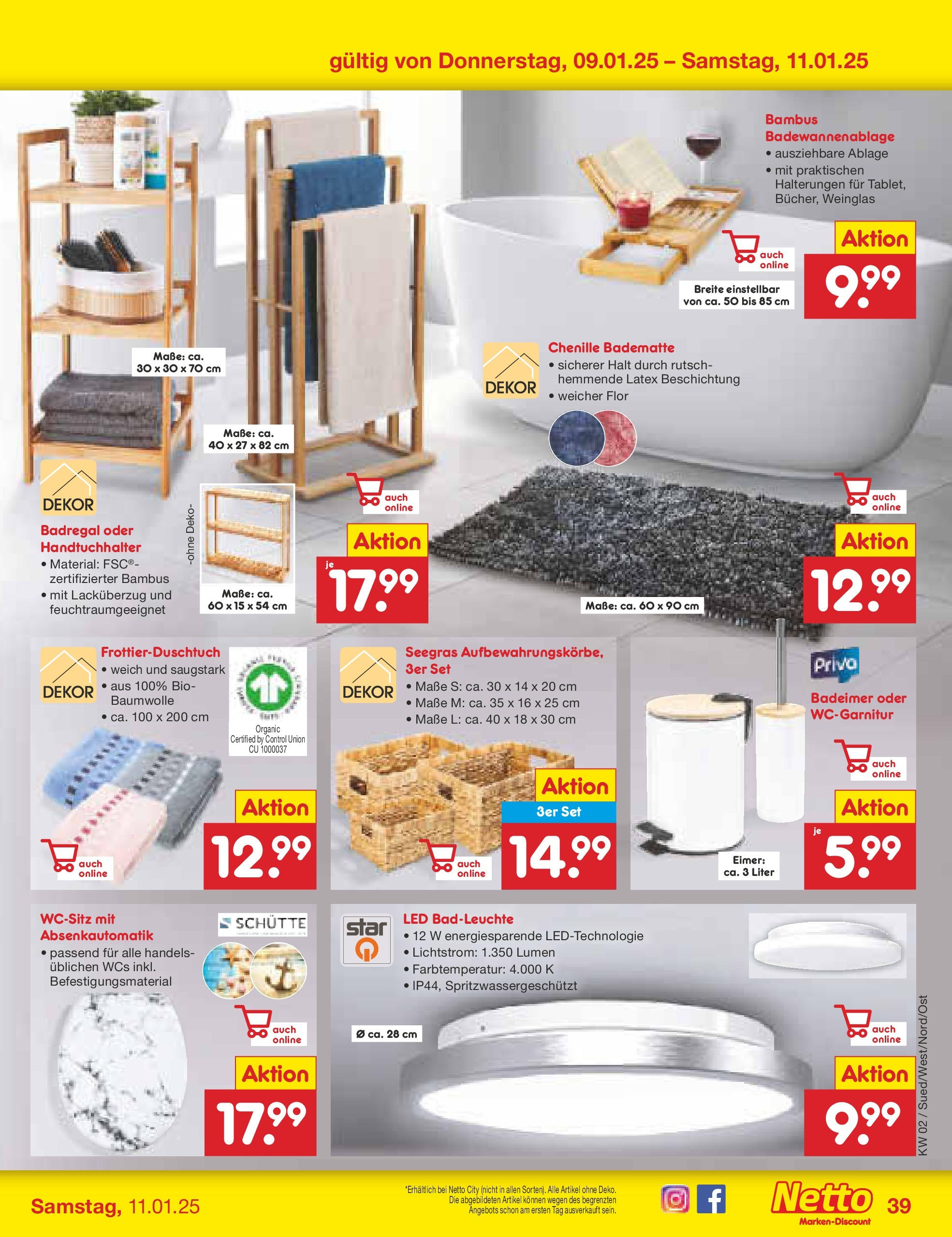 Netto Marken-Discount - Berlin, Corinthstraße 32 (ab 06.01.2025) » Angebote | Seite: 55 | Produkte: Handtuchhalter, Badregal