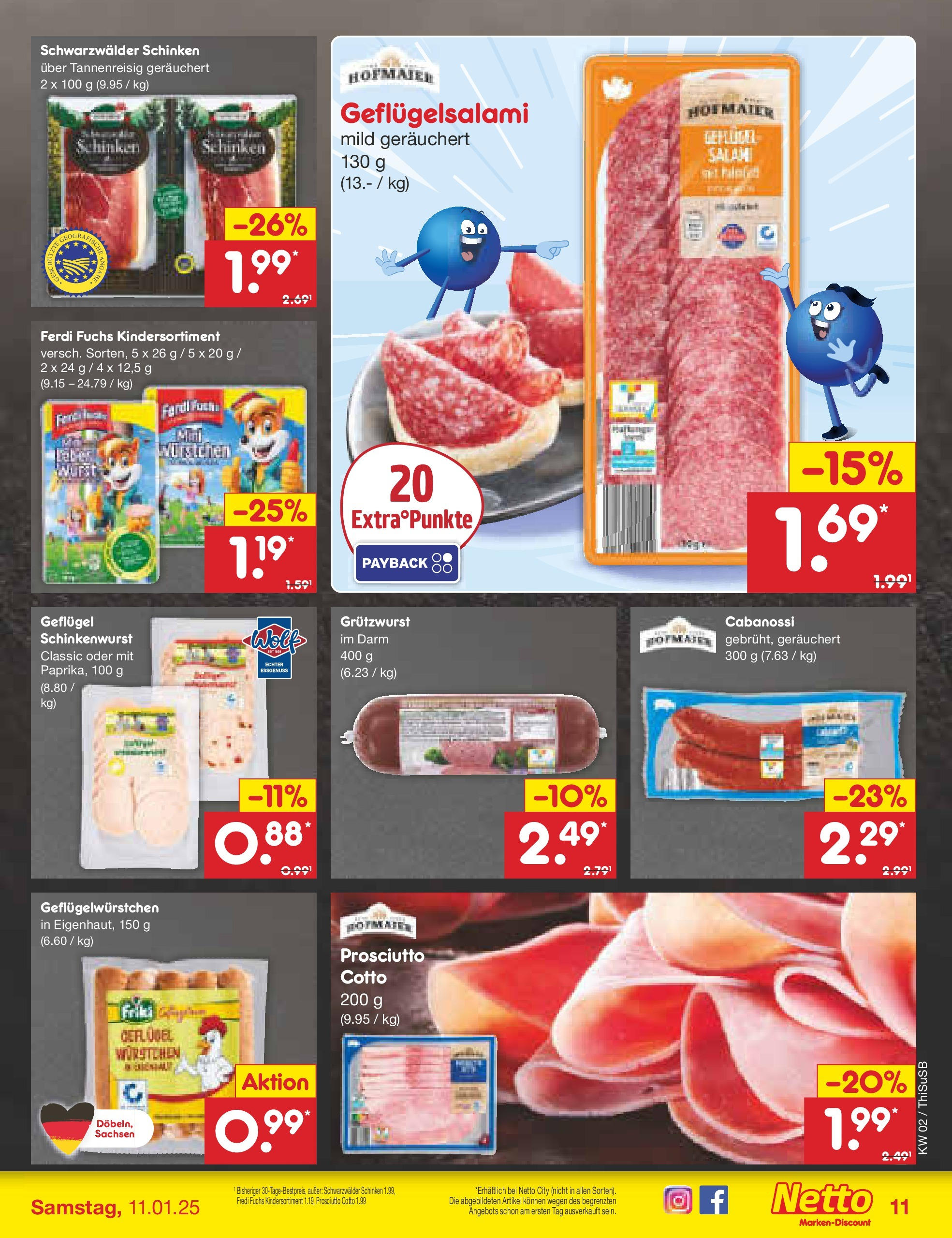 Netto Marken-Discount - Netto: Getränkeangebote (ab 06.01.2025) » Angebote | Seite: 11 | Produkte: Schinken