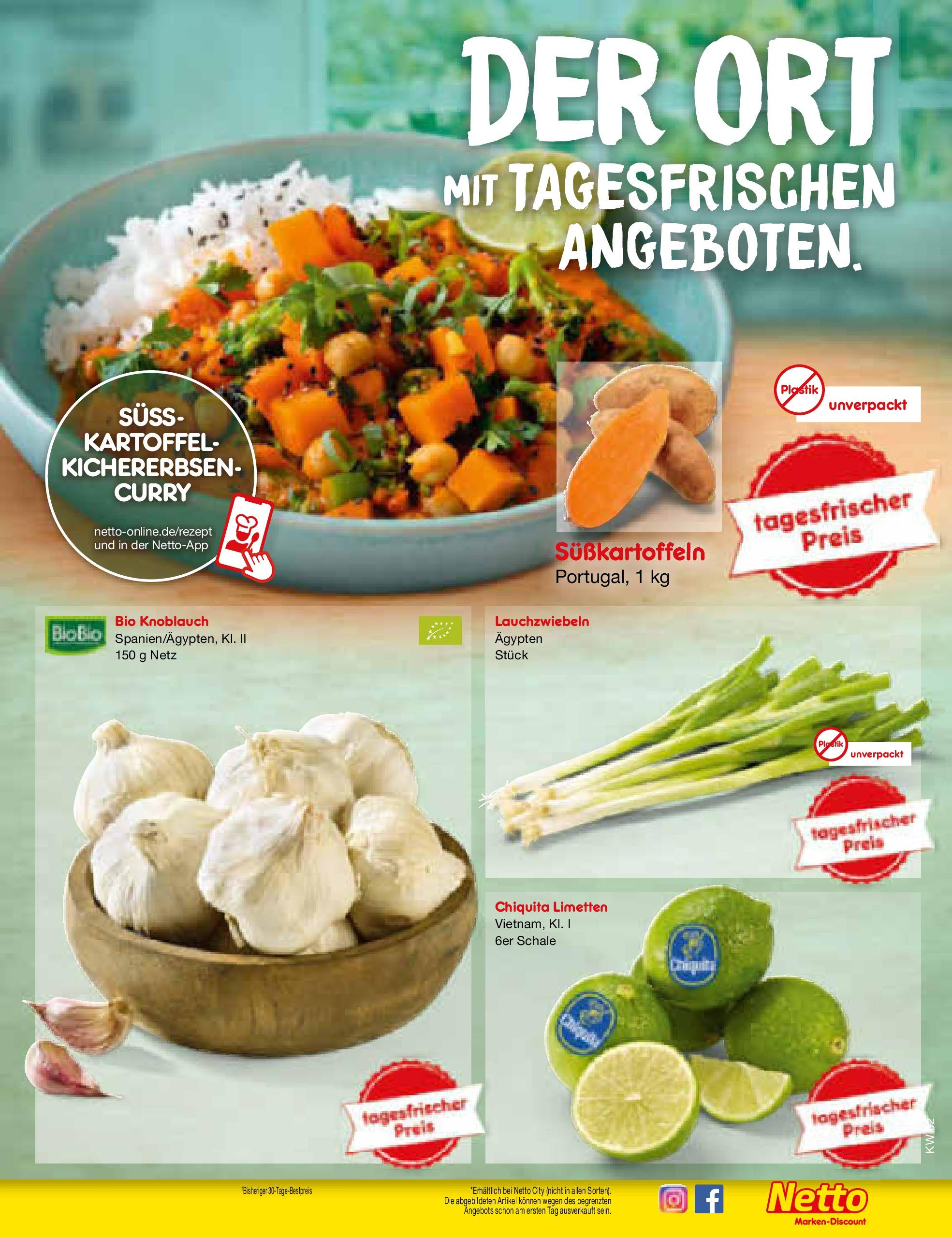 Netto Marken-Discount - Netto: Getränkeangebote (ab 06.01.2025) » Angebote | Seite: 17 | Produkte: Limetten, Knoblauch