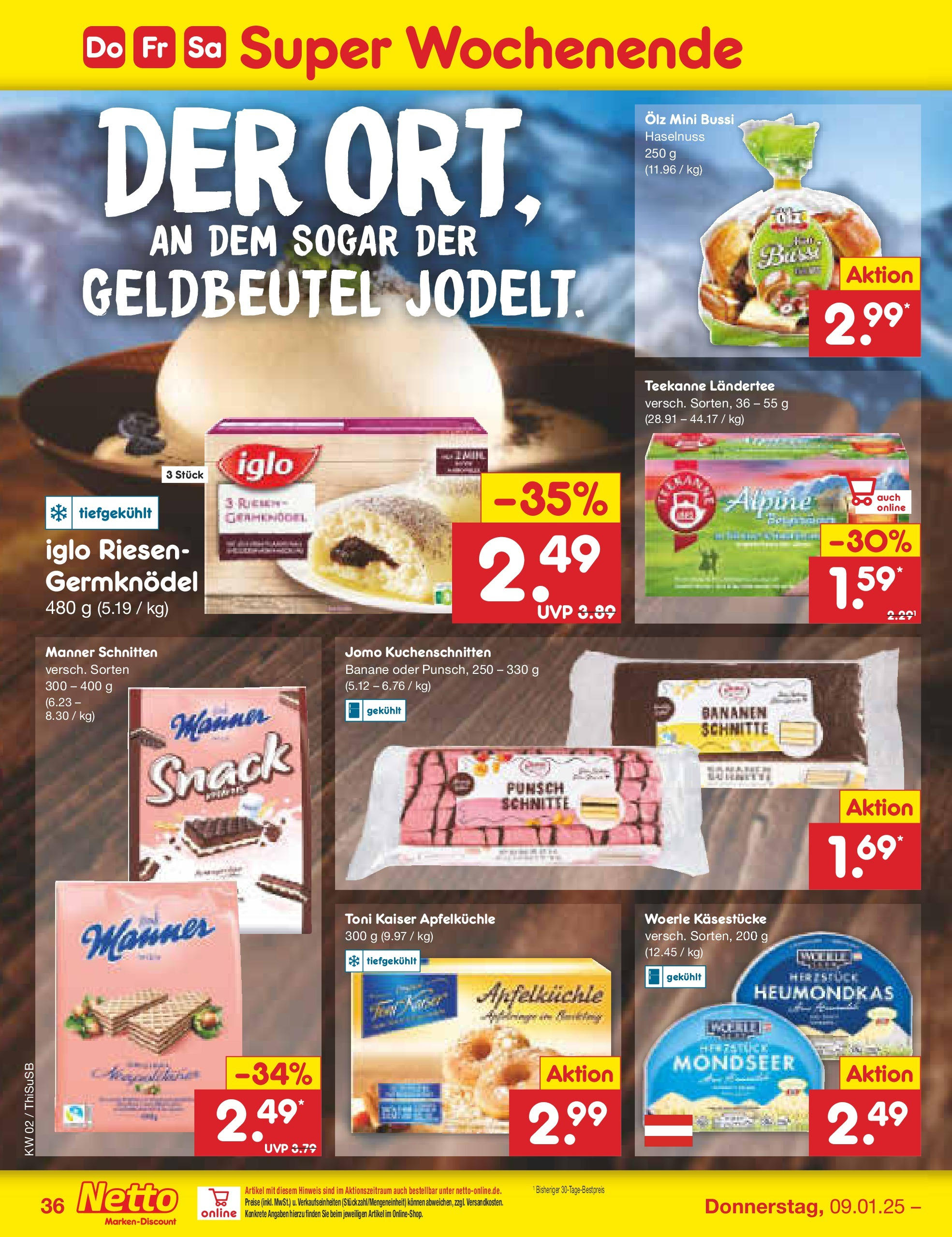 Netto Marken-Discount - Netto: Getränkeangebote (ab 06.01.2025) » Angebote | Seite: 52 | Produkte: Iglo, Bananen, Teekanne