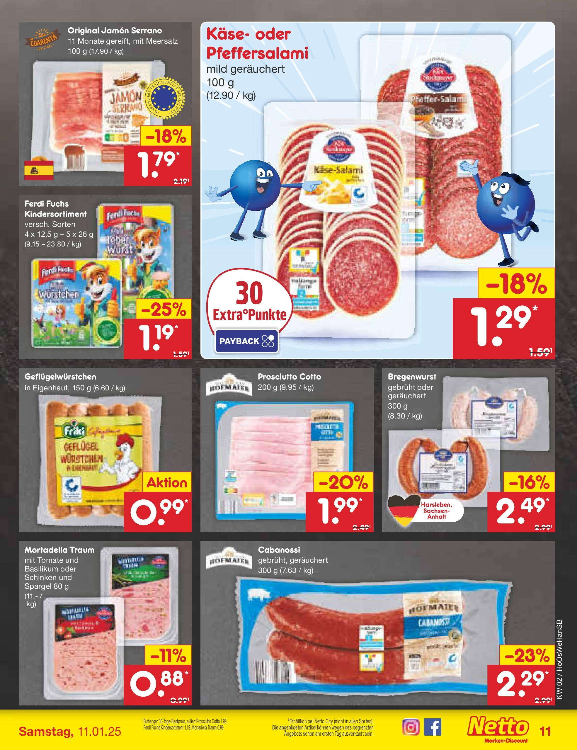 Netto Marken-Discount - Netto: Getränkeangebote (ab 06.01.2025) » Angebote | Seite: 11 | Produkte: Käse, Spargel, Schinken