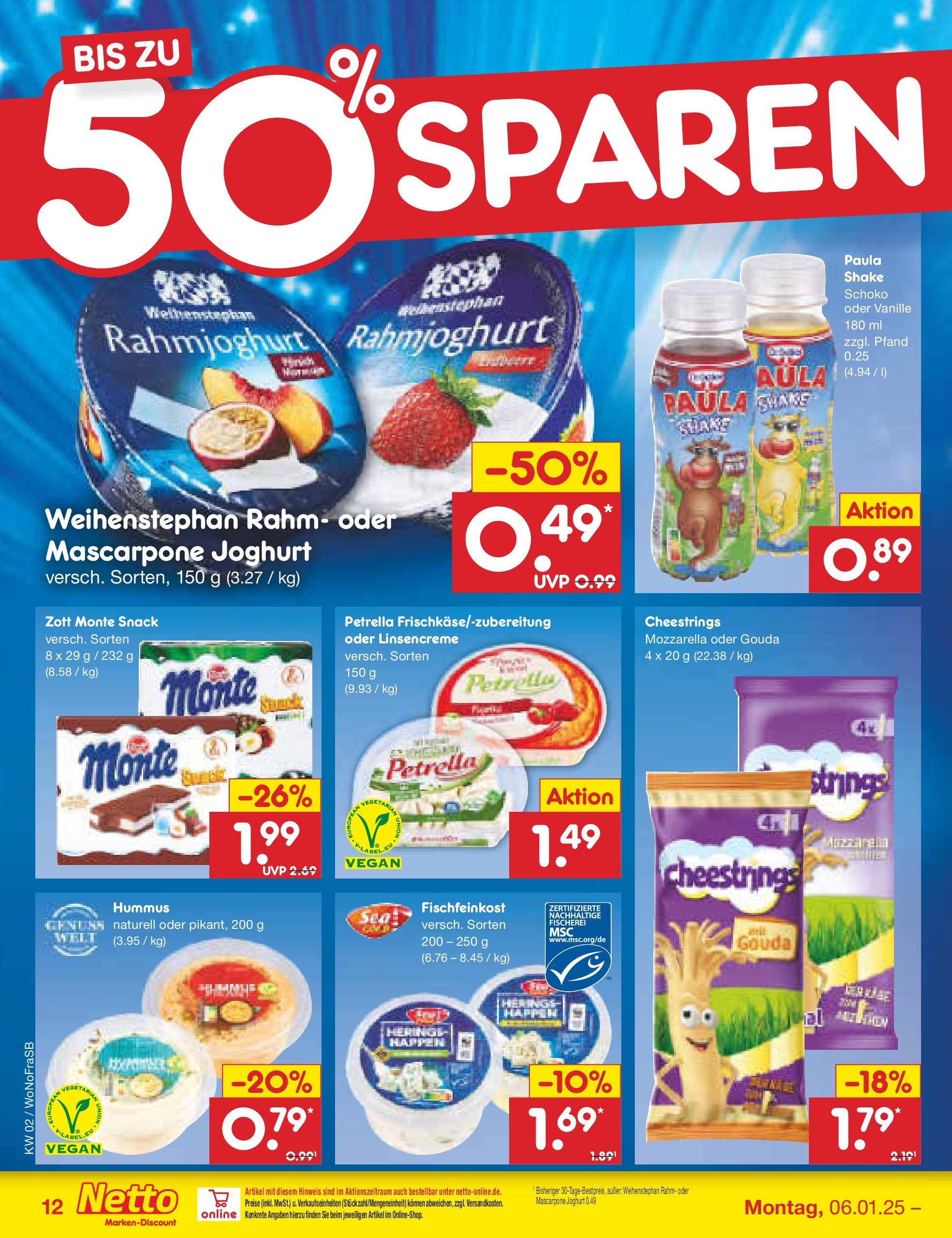 Netto Marken-Discount - Netto: Getränkeangebote (ab 06.01.2025) » Angebote | Seite: 12 | Produkte: Käse, Mascarpone, Mozzarella, Gouda