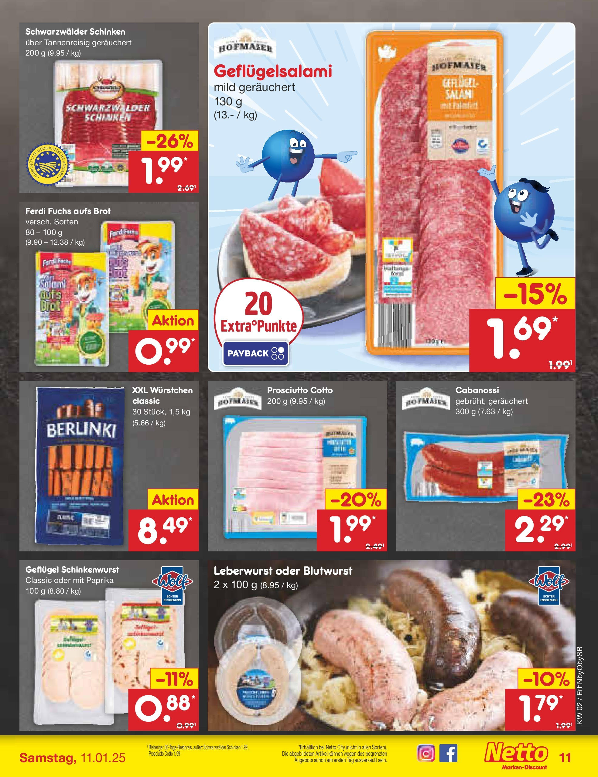 Netto Marken-Discount - Netto: Getränkeangebote (ab 06.01.2025) » Angebote | Seite: 11 | Produkte: Paprika, Brot, Schinken