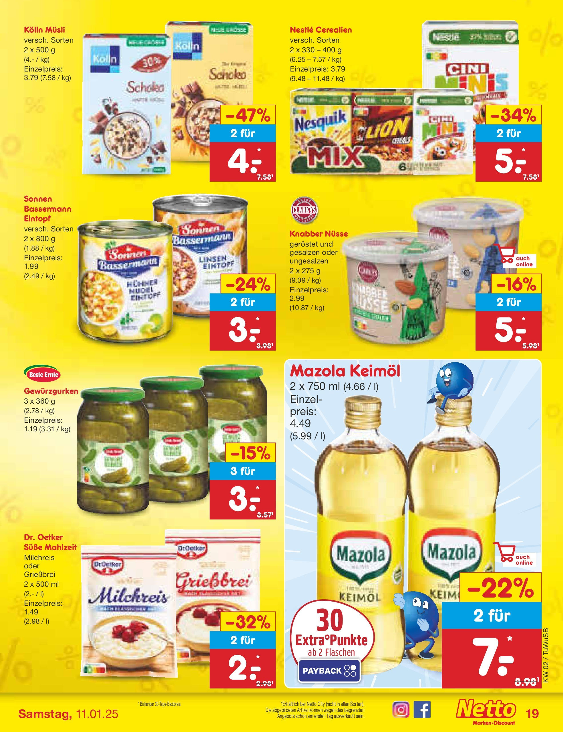 Netto Marken-Discount - Netto: Getränkeangebote (ab 06.01.2025) » Angebote | Seite: 27 | Produkte: Musli, Nesquik, Kolln, Kolln musli