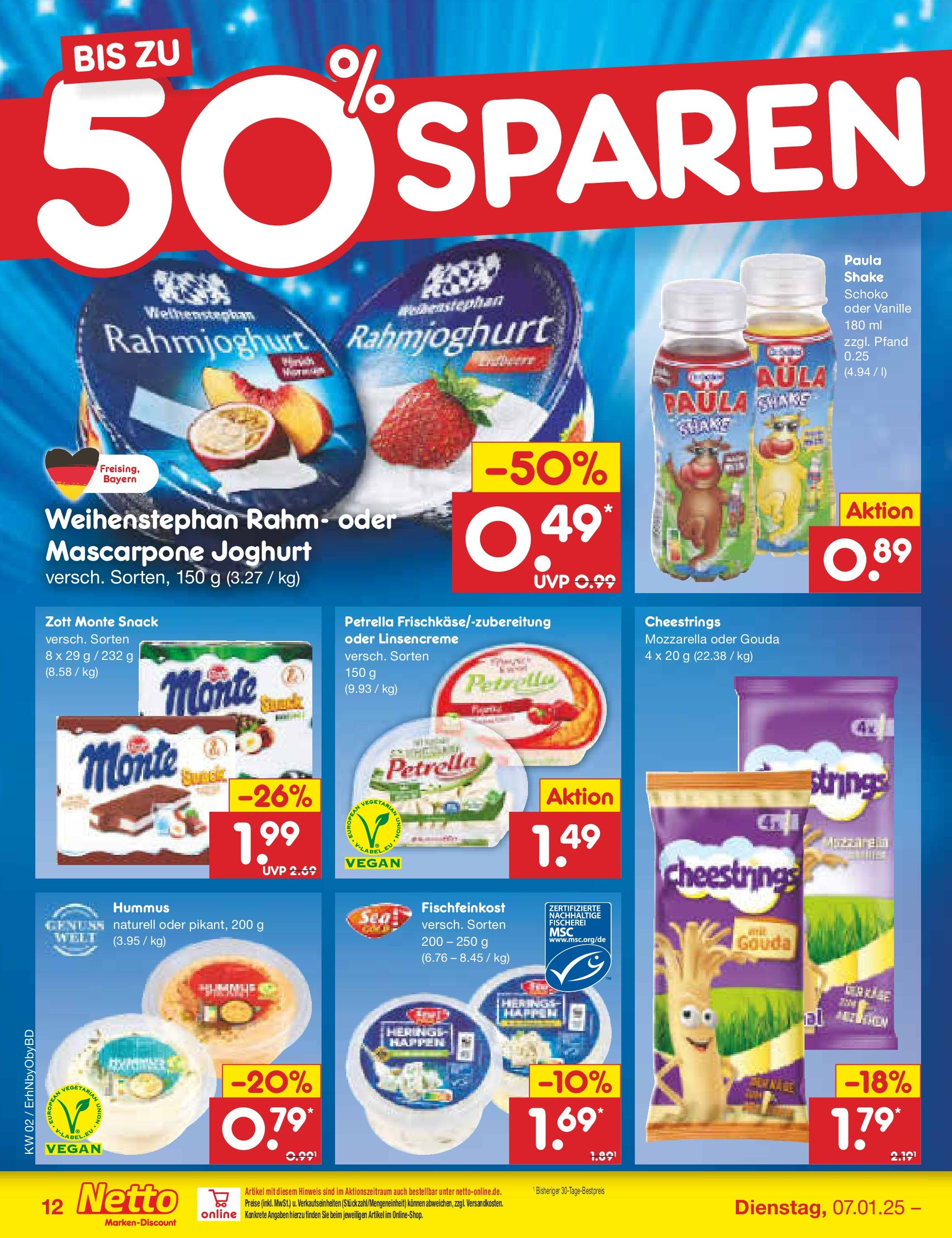 Netto Marken-Discount - Netto: Getränkeangebote (ab 06.01.2025) » Angebote | Seite: 12 | Produkte: Käse, Joghurt, Mozzarella, Gouda