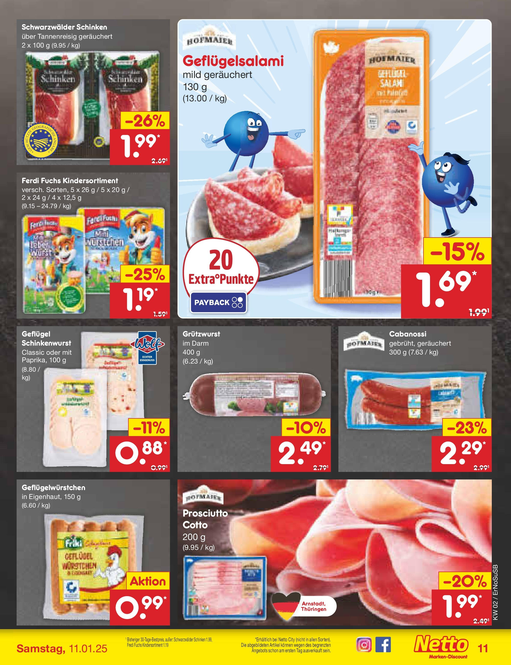 Netto Marken-Discount - Netto: Getränkeangebote (ab 06.01.2025) » Angebote | Seite: 11 | Produkte: Schinken