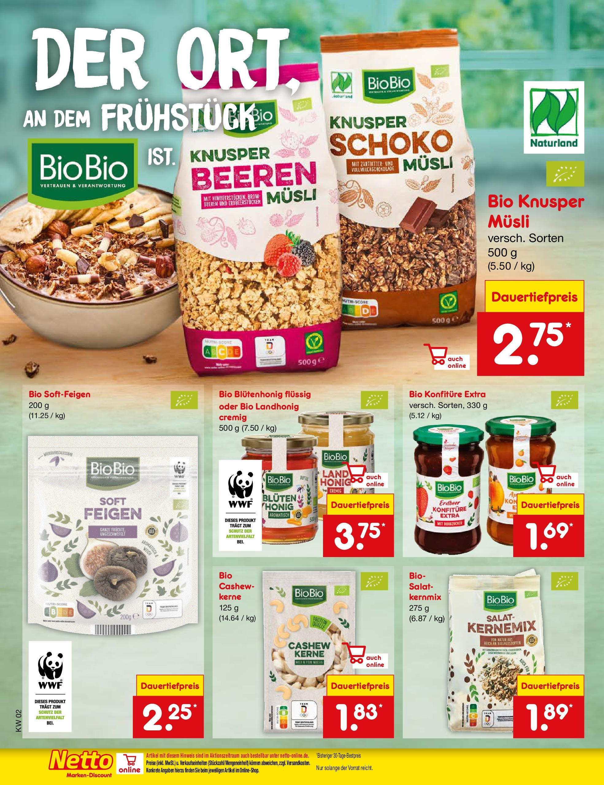 Netto Marken-Discount - Netto: Getränkeangebote (ab 06.01.2025) » Angebote | Seite: 22 | Produkte: Musli, Salat