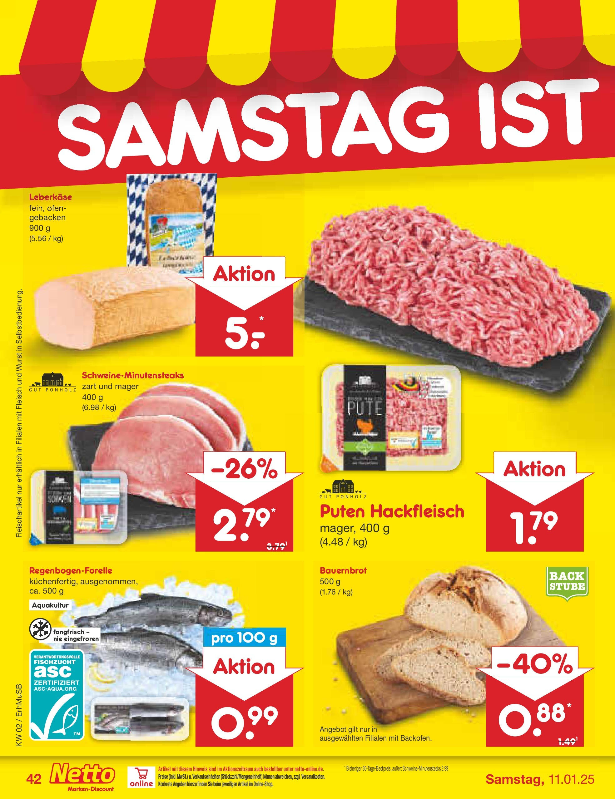 Netto Marken-Discount - Netto: Getränkeangebote (ab 06.01.2025) » Angebote | Seite: 58 | Produkte: Ofen, Wurst, Hackfleisch, Leberkase