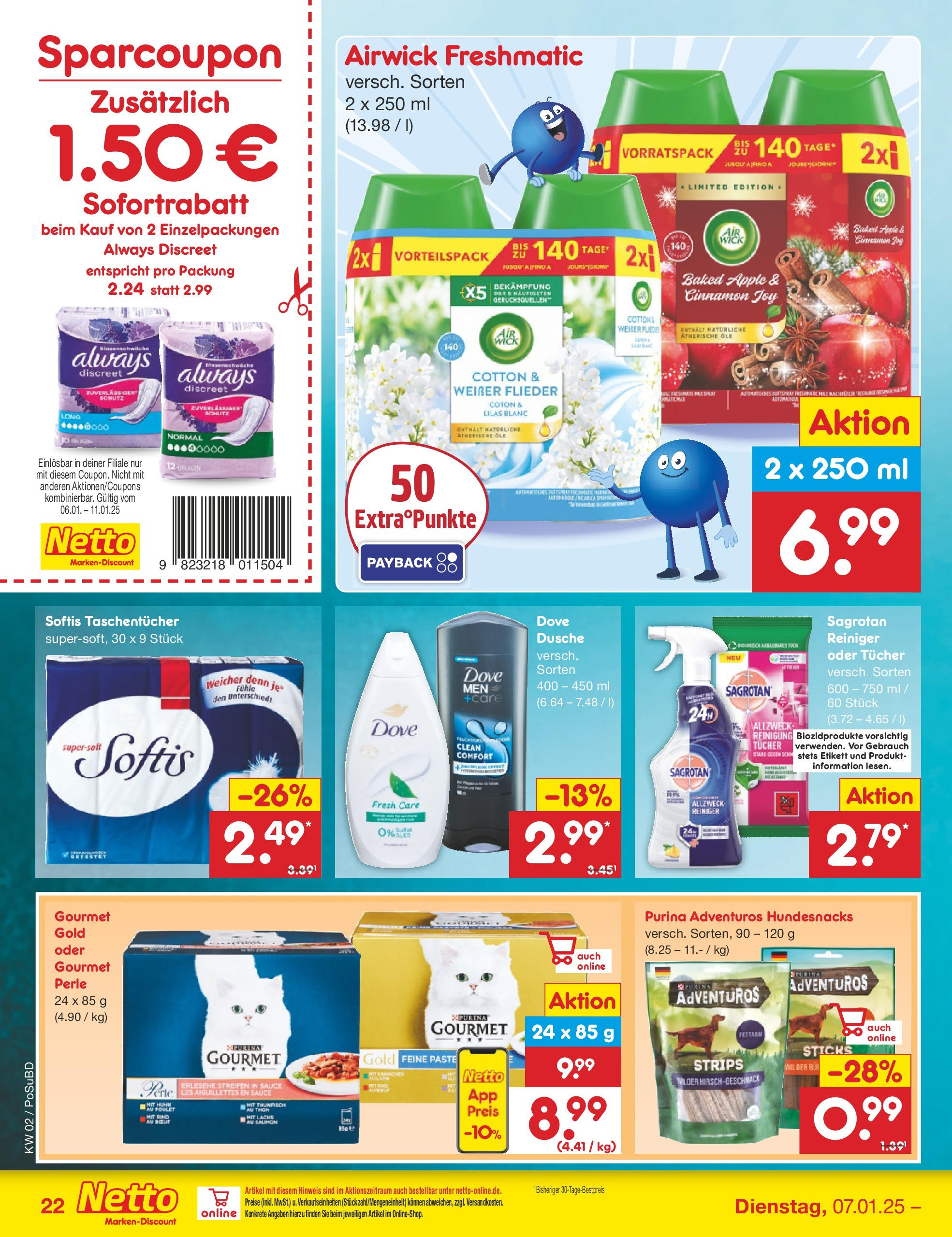 Netto Marken-Discount - Netto: Getränkeangebote (ab 06.01.2025) » Angebote | Seite: 30 | Produkte: Thunfisch, Dusche, Apple, Lachs