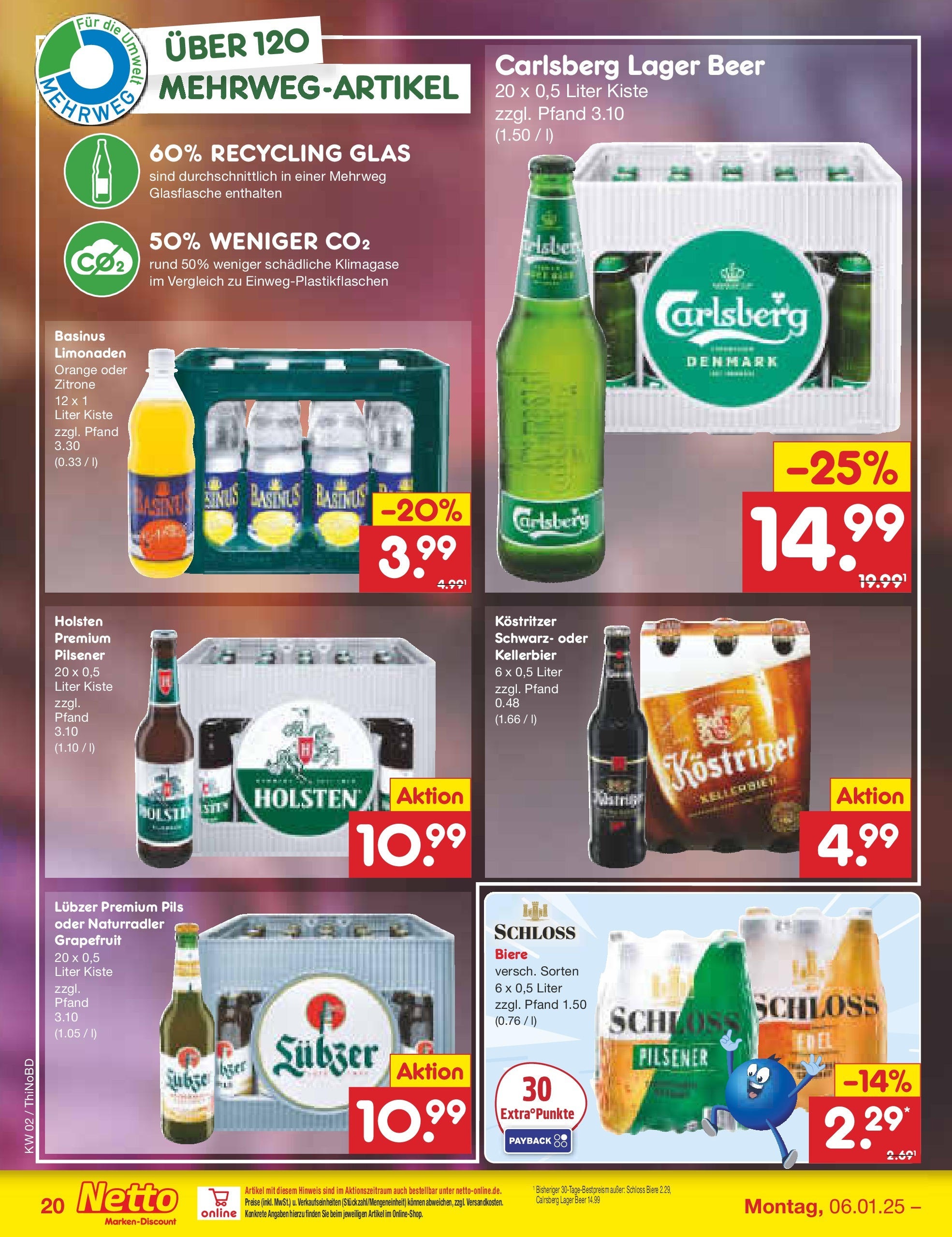 Netto Marken-Discount - Netto: Getränkeangebote (ab 06.01.2025) » Angebote | Seite: 28 | Produkte: Kostritzer, Pils, Zitrone, Lubzer