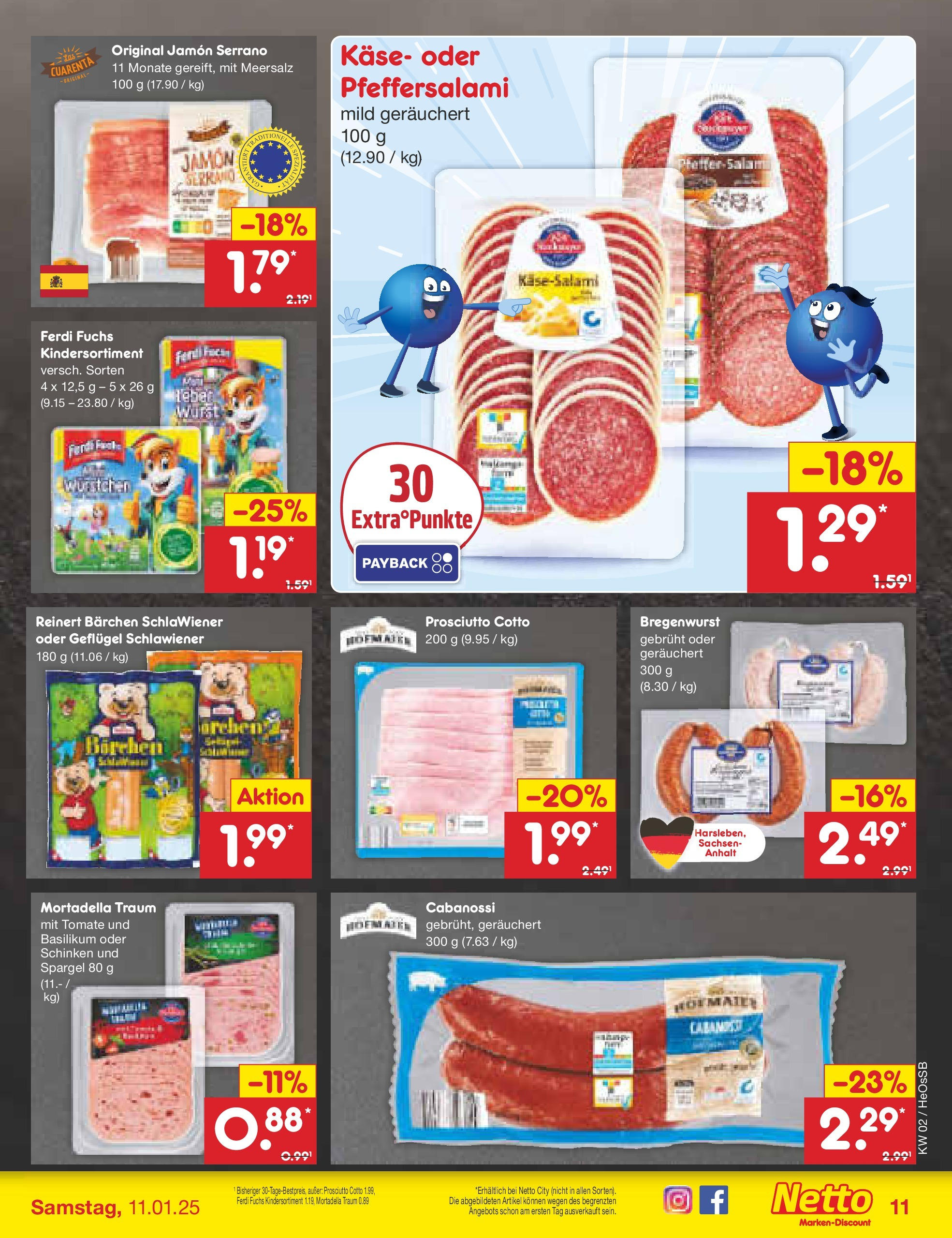 Netto Marken-Discount - Netto: Getränkeangebote (ab 06.01.2025) » Angebote | Seite: 11 | Produkte: Käse, Spargel, Schinken