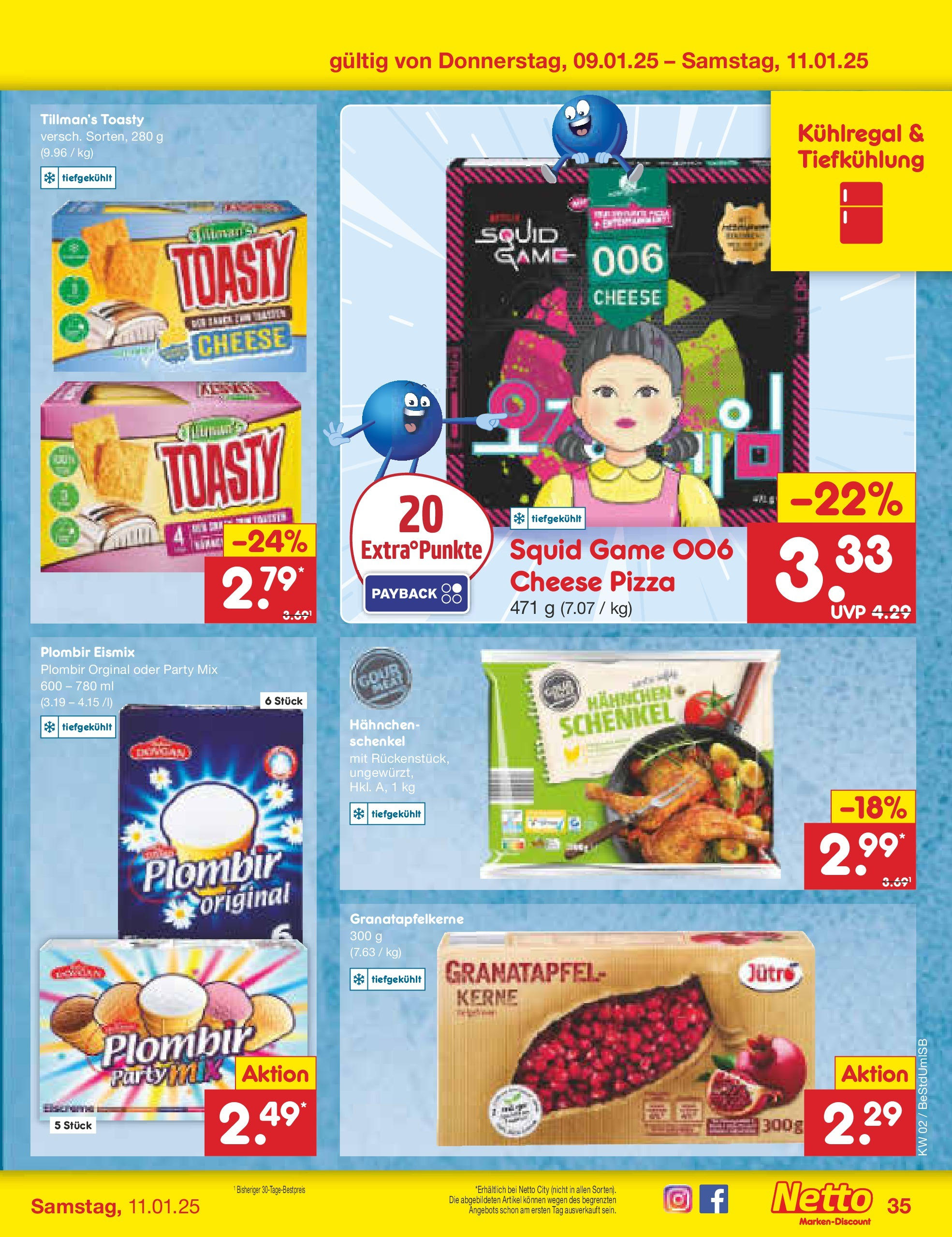 Netto Marken-Discount - Berlin, Corinthstraße 32 (ab 06.01.2025) » Angebote | Seite: 49 | Produkte: Hahnchen, Granatapfel, Pizza