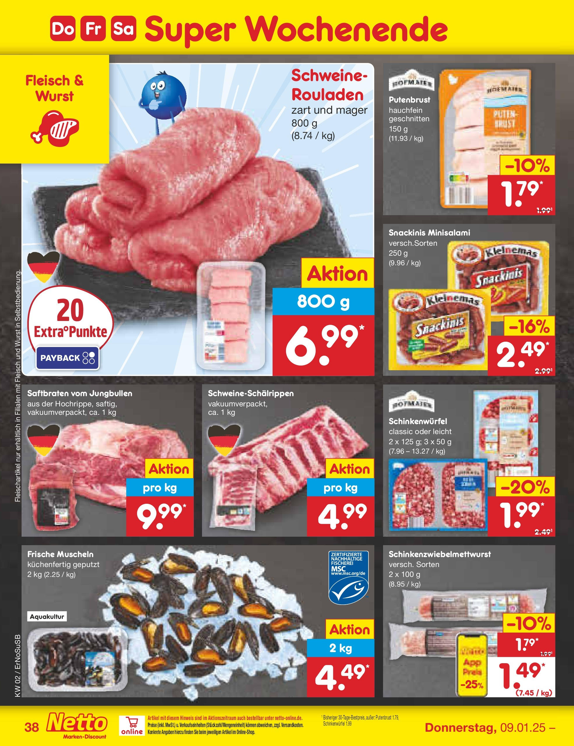 Netto Marken-Discount - Netto: Getränkeangebote (ab 06.01.2025) » Angebote | Seite: 54 | Produkte: Wurst, Fleisch