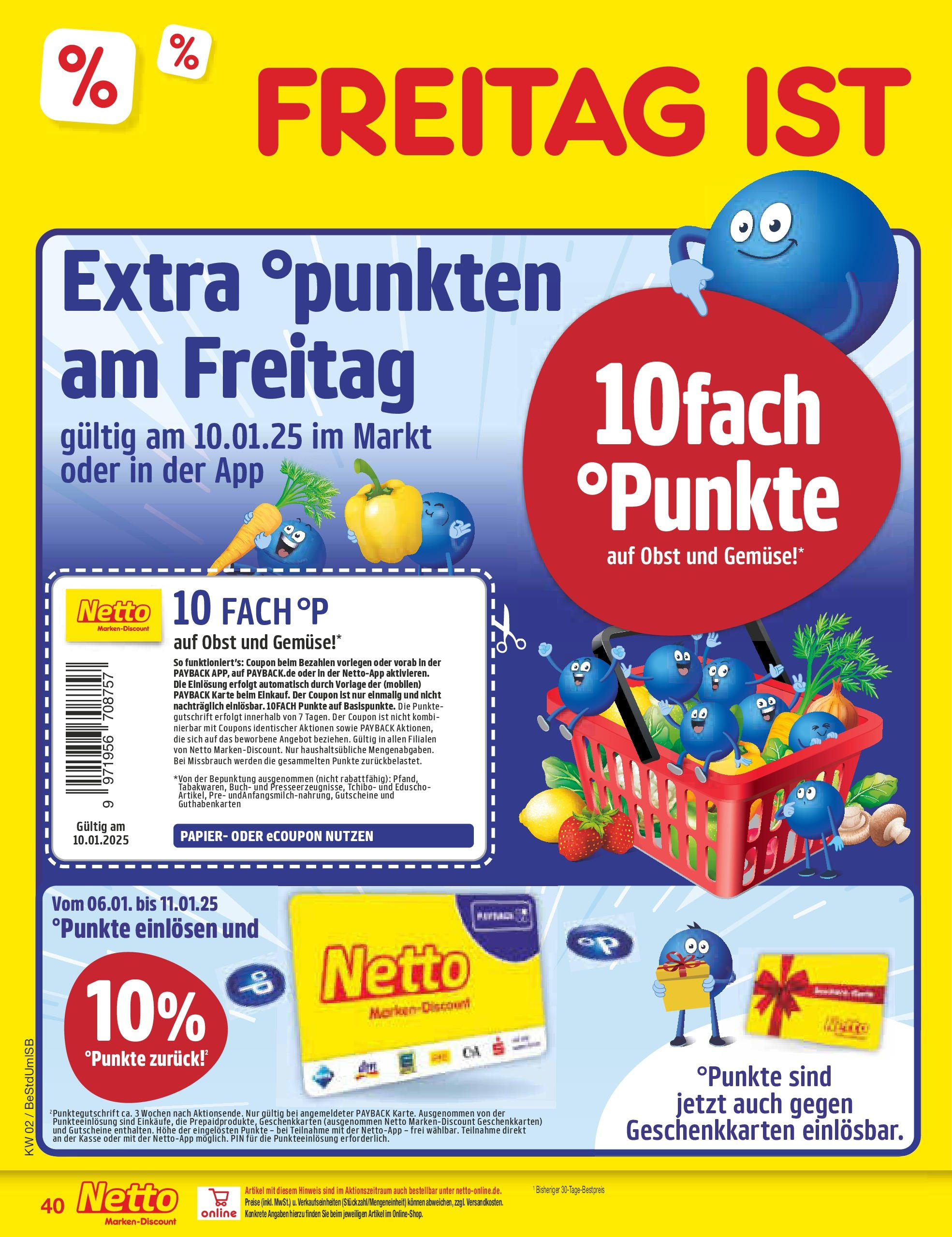 Netto Marken-Discount - Berlin, Corinthstraße 32 (ab 06.01.2025) » Angebote | Seite: 56 | Produkte: Gemüse, Obst, Eduscho