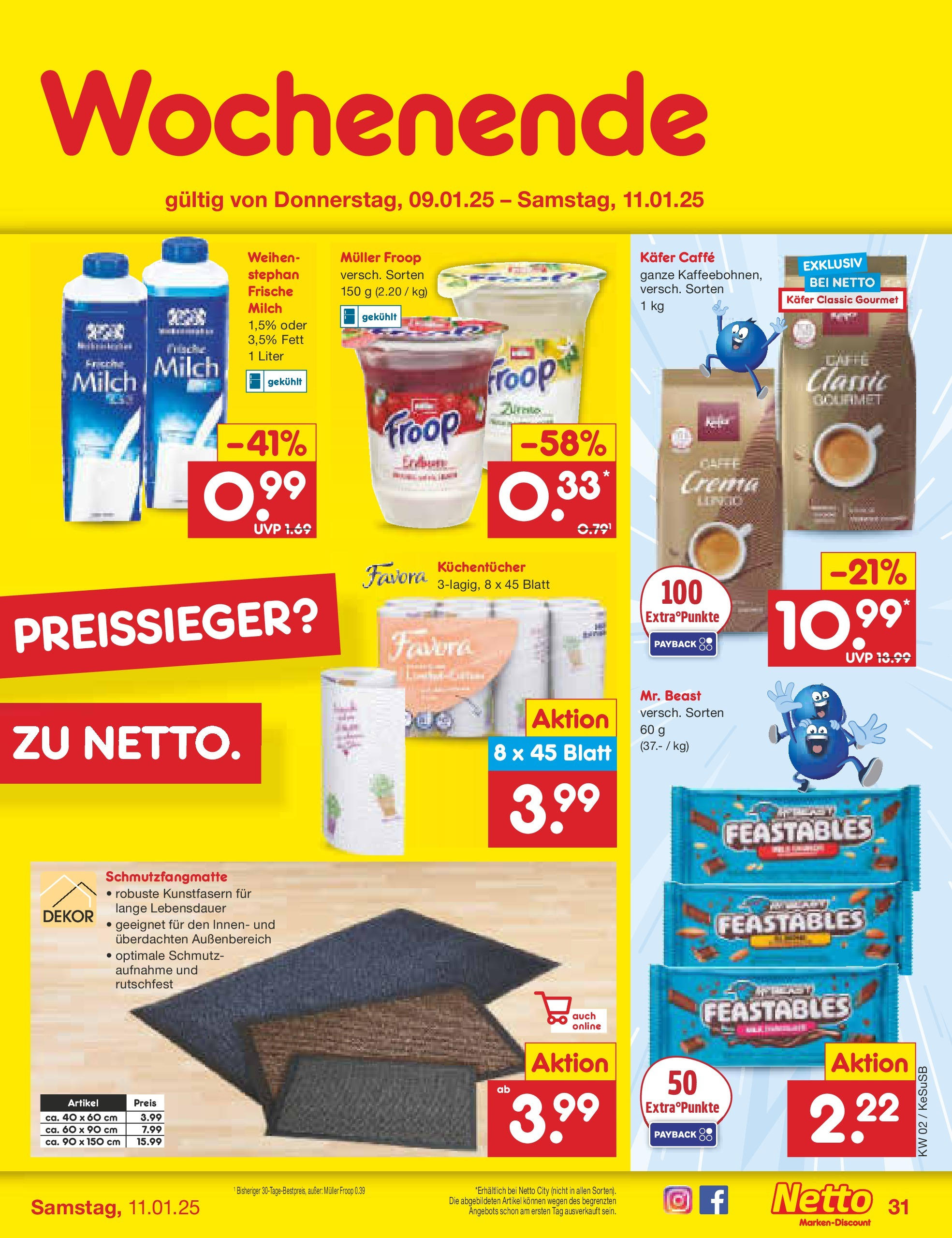 Netto Marken-Discount - Netto: Getränkeangebote (ab 06.01.2025) » Angebote | Seite: 45 | Produkte: Mandarinen, Gemüse, Obst, Gurken