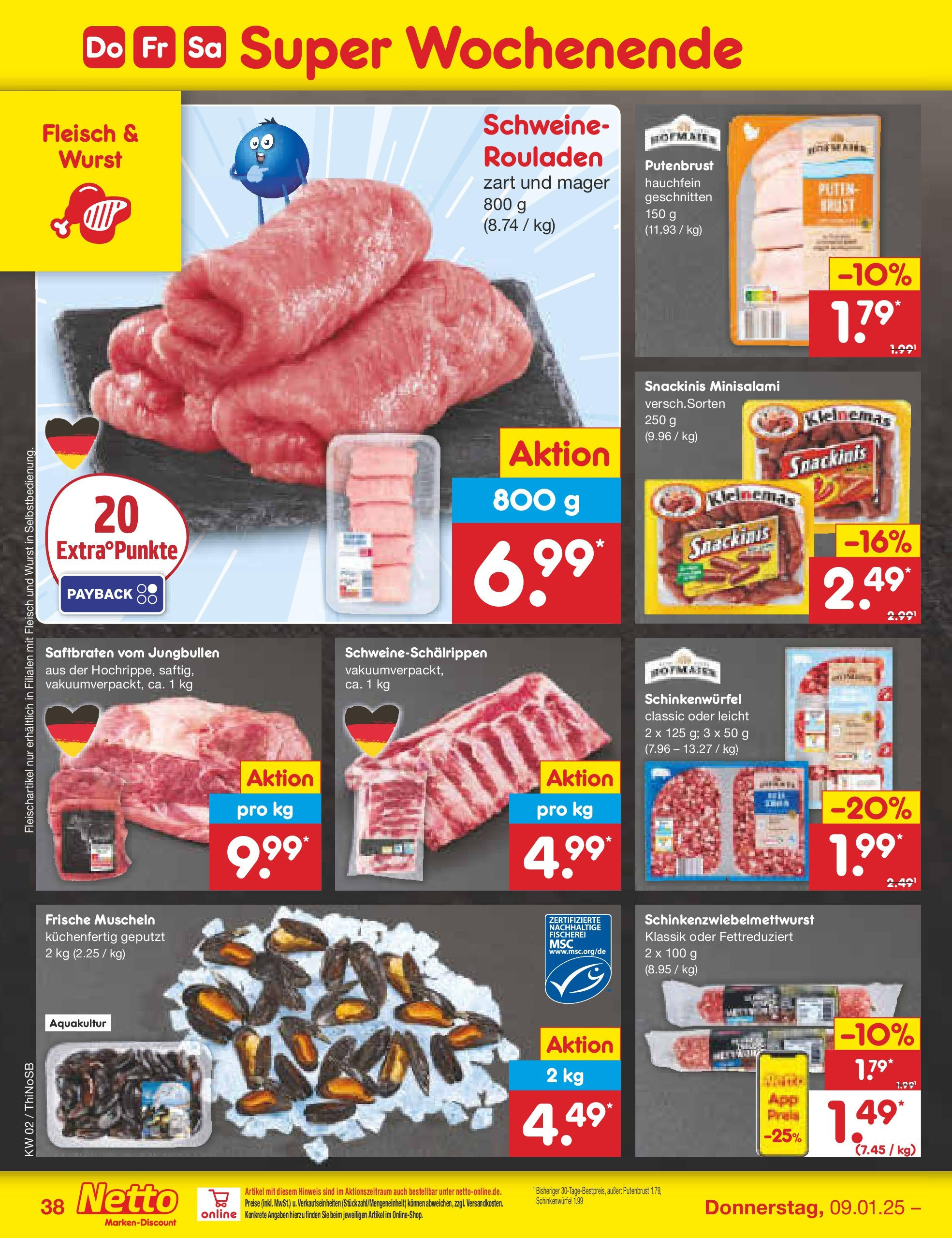 Netto Marken-Discount - Netto: Getränkeangebote (ab 06.01.2025) » Angebote | Seite: 54 | Produkte: Wurst, Fleisch