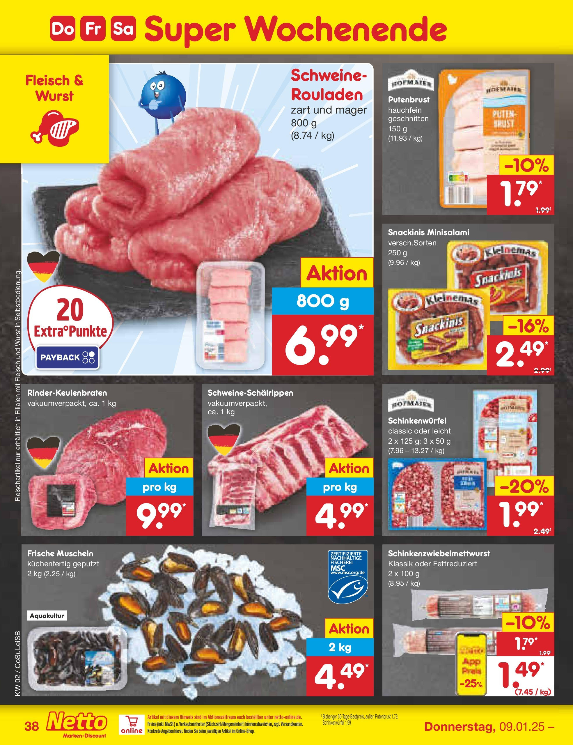 Netto Marken-Discount - Netto: Getränkeangebote (ab 06.01.2025) » Angebote | Seite: 54 | Produkte: Wurst, Fleisch